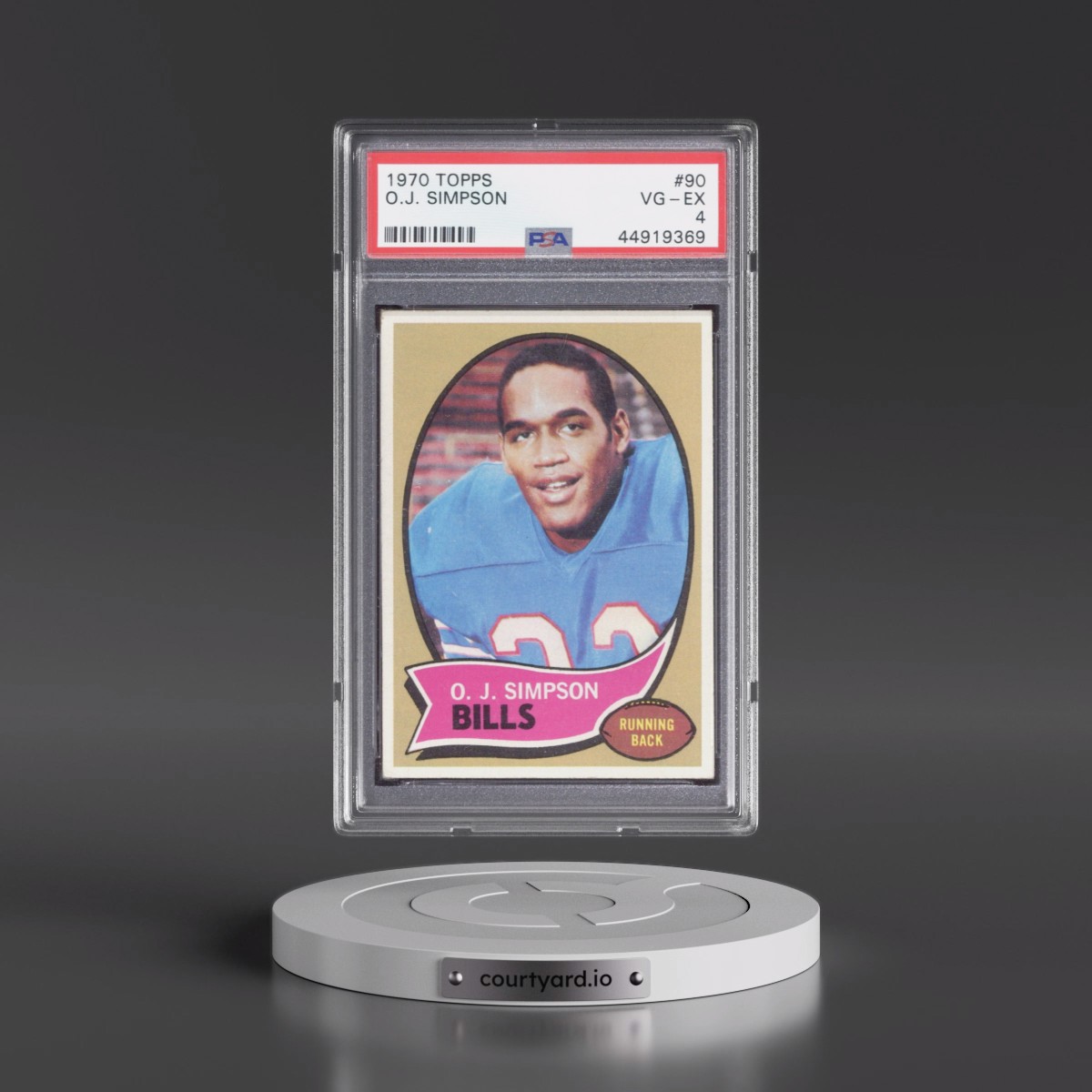 1970 Topps #90 O.J. Simpson (PSA 4 VG-EX)