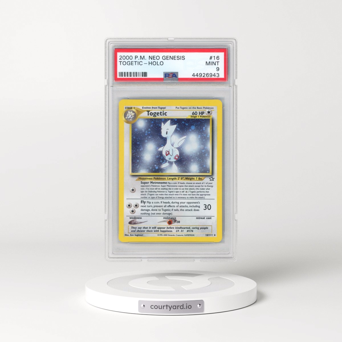 2000 Pokémon Neo Genesis #16 Togetic - Holo (PSA 9 MINT)
