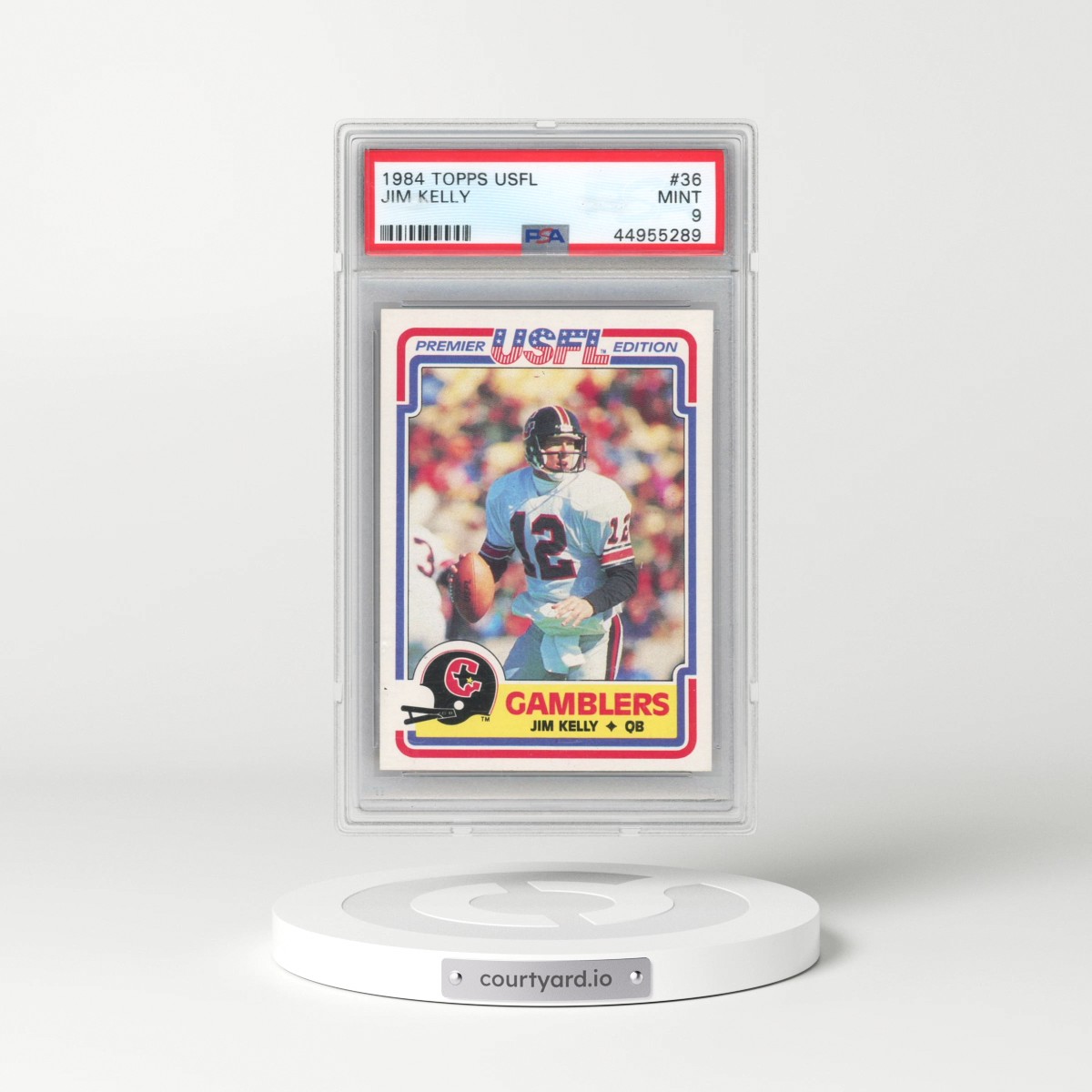 1984 Topps USFL #36 Jim Kelly (PSA 9 MINT)
