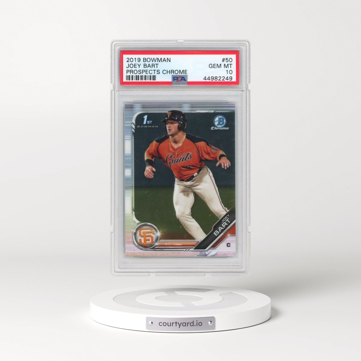 2019 Bowman Prospects Chrome #50 Joey Bart (PSA 10 GEM MINT)