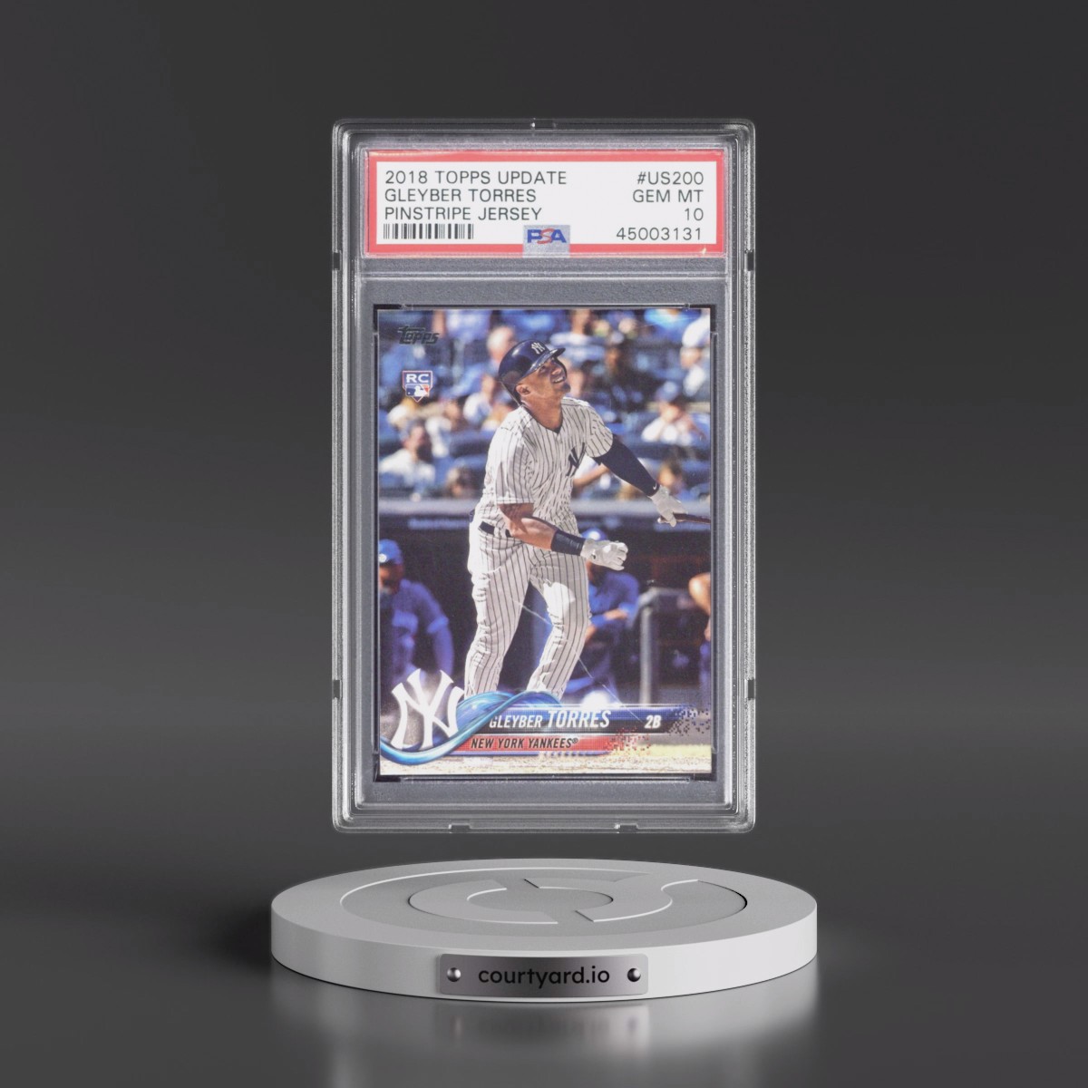 2018 Topps Update Gleyber Torres - Pinstripe Jersey #US200 PSA 10