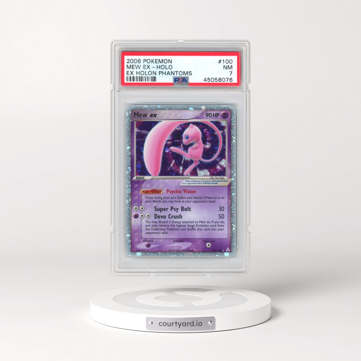 2006 Pokémon EX Holon Phantoms #100 Mew EX - Holo Holo (PSA 7 NM)