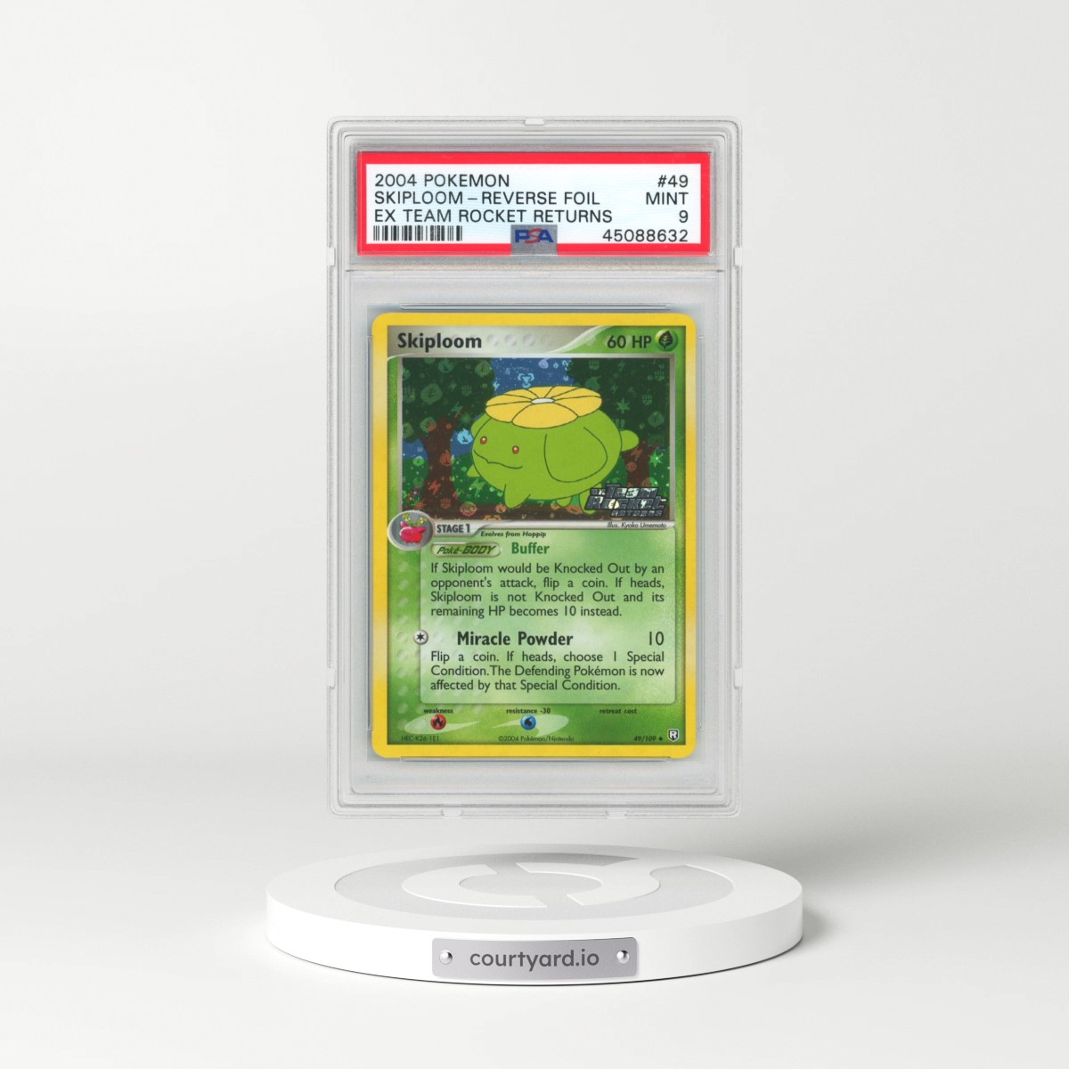 2004 Pokémon EX Team Rocket Returns #49 Skiploom - Reverse Foil (PSA 9 MINT)