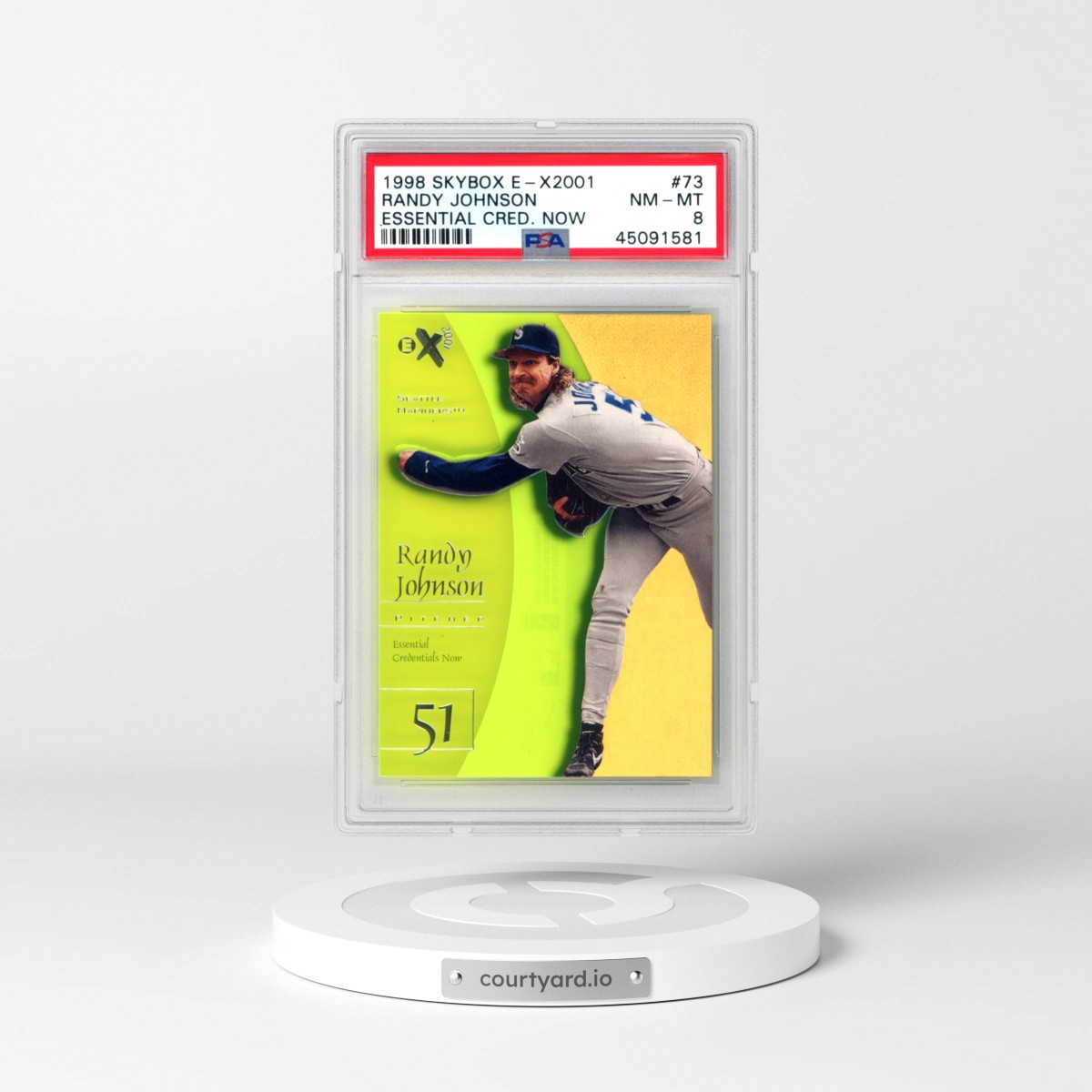 1998 Skybox E-X 2001 #73 Randy Johnson - Essential Credentials Now (PSA 8 NM-MT)