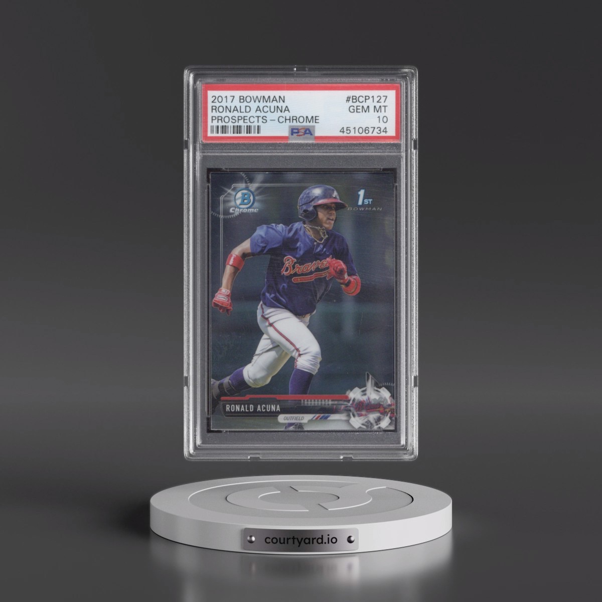 2017 Bowman Prospects #BCP127 Ronald Acuna - Chrome (PSA 10 GEM MINT)