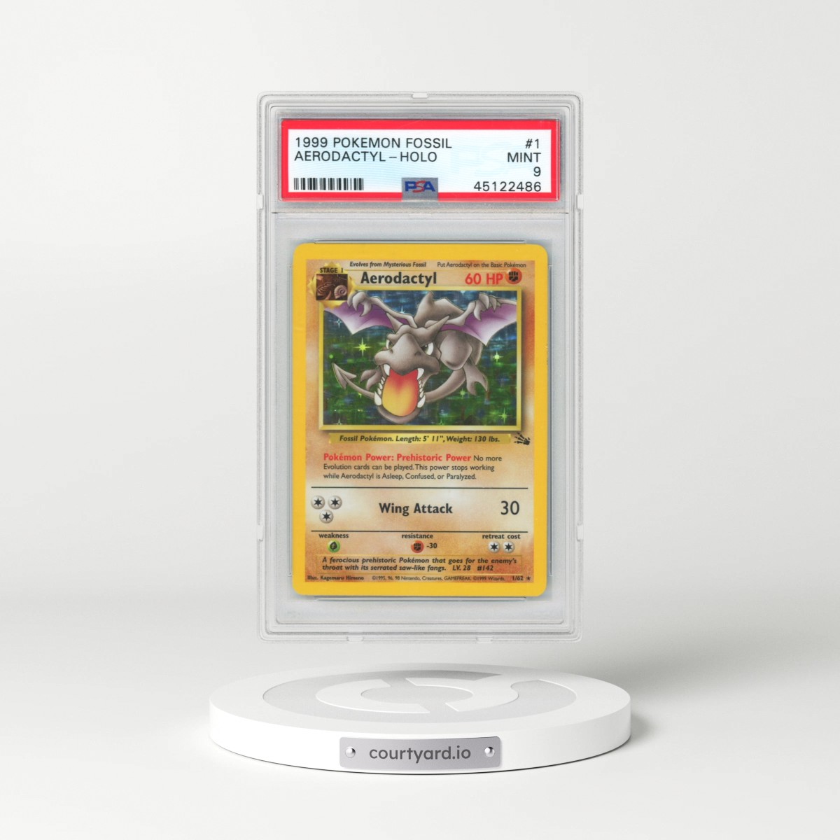 1999 Pokémon Fossil #1 Aerodactyl - Holo (PSA 9 MINT)