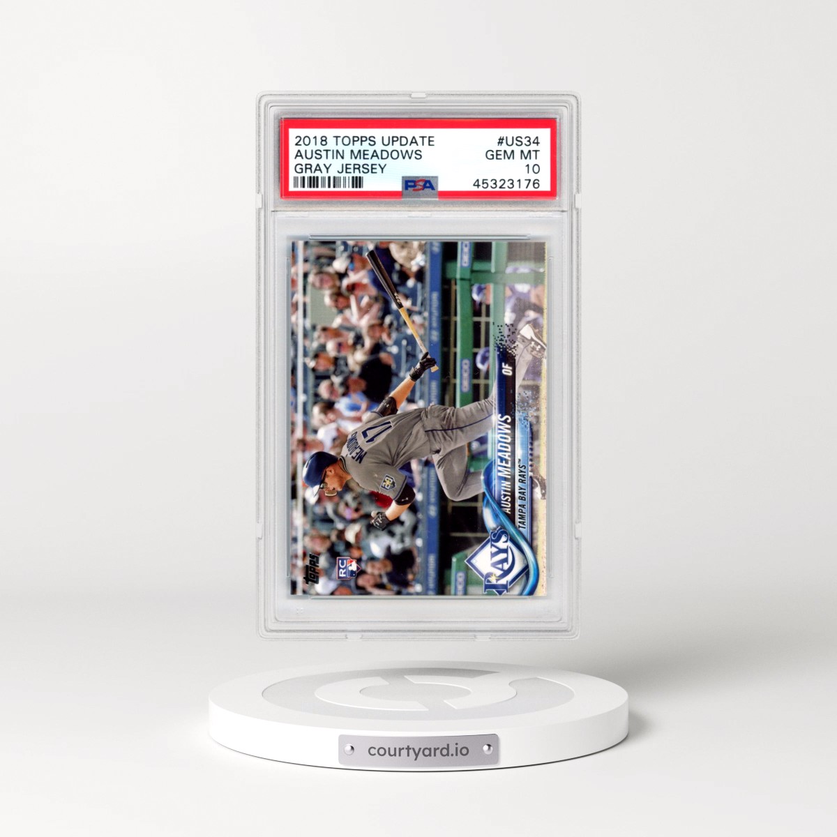 2018 Topps Update #US34 Austin Meadows - Gray Jersey (PSA 10 GEM MINT)