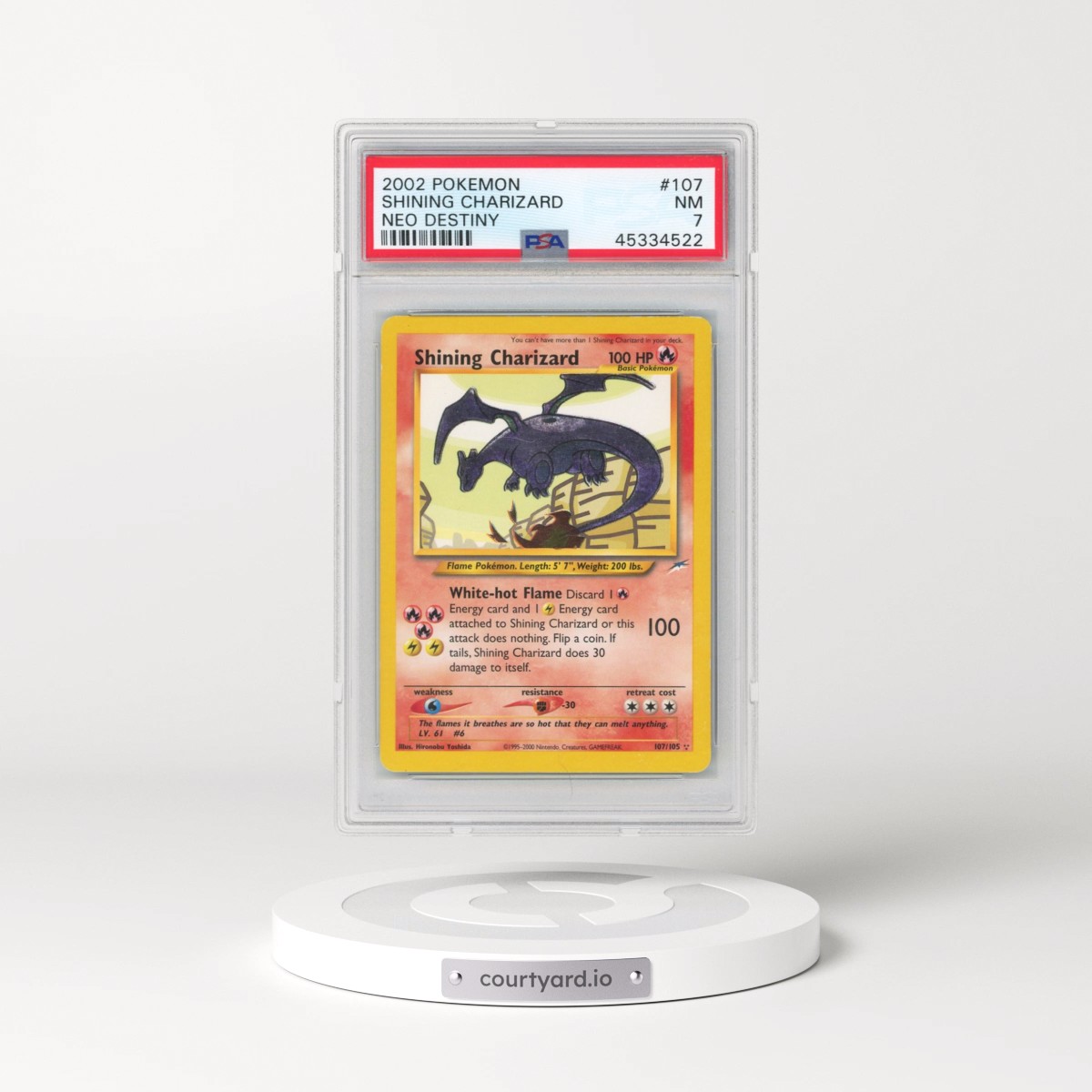 2002 Pokémon Neo Destiny #107 Shining Charizard - Holo (PSA 7 NM)