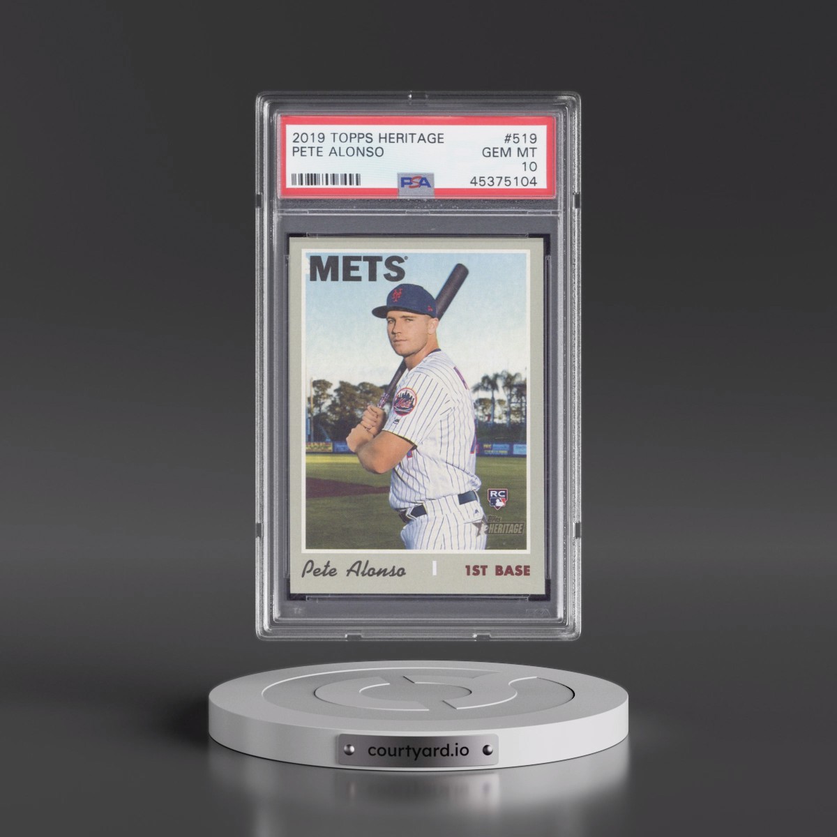 2019 Topps Heritage #519 Pete Alonso (PSA 10 GEM MINT)