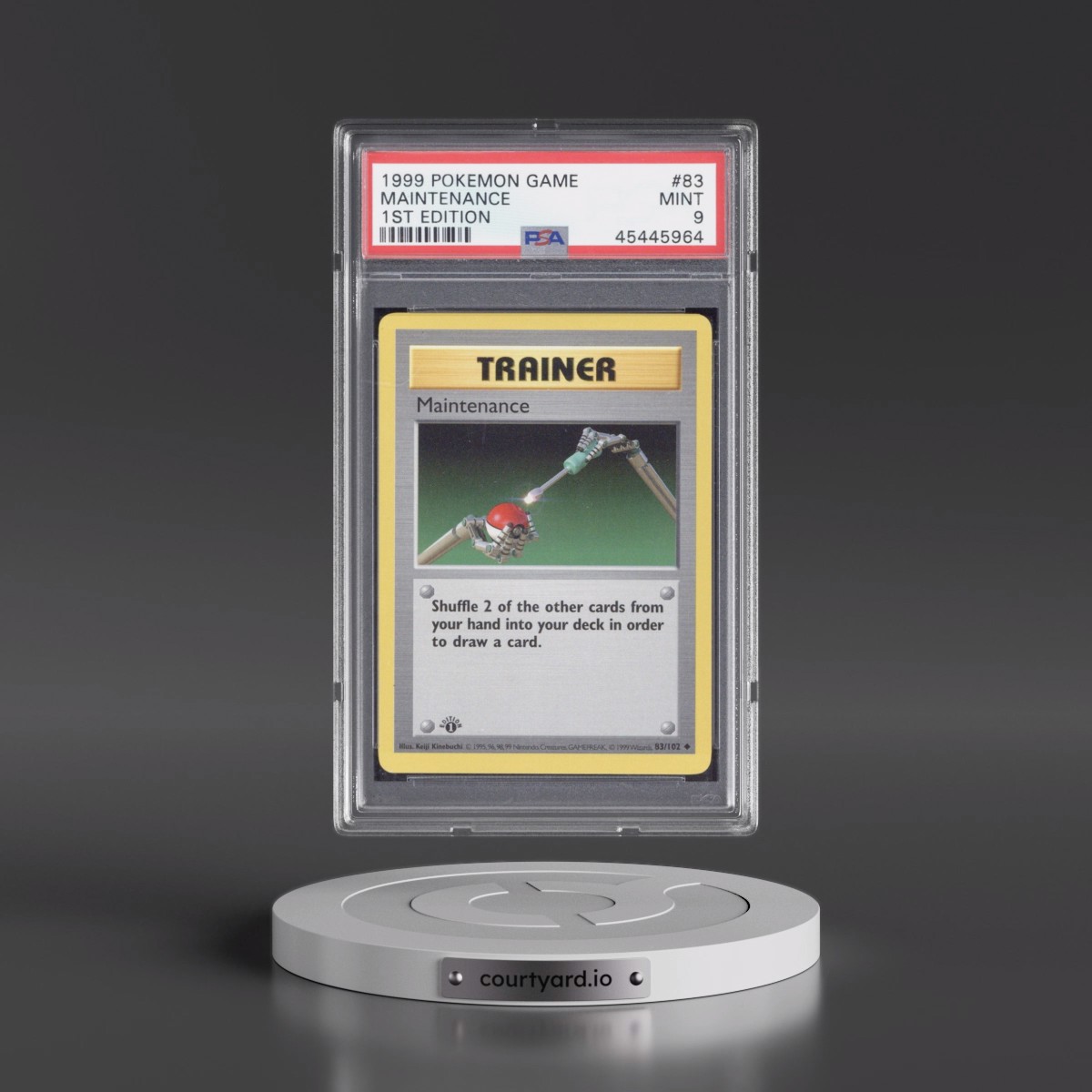 1999 Pokémon Game #83 Maintenance - 1st Edition (PSA 9 MINT)