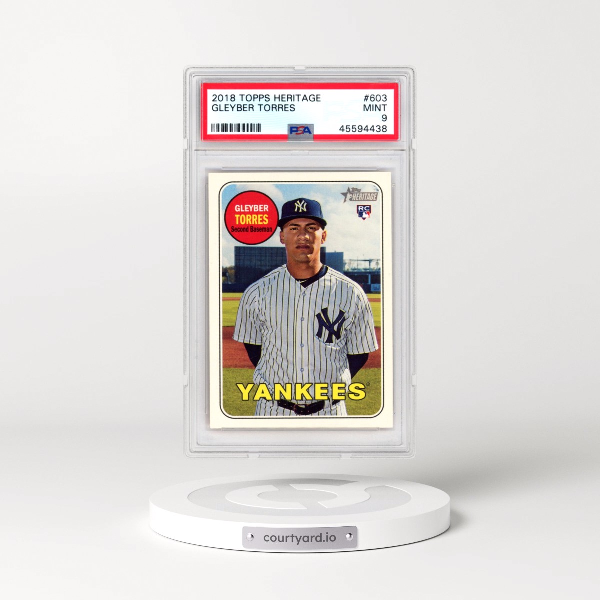 2018 Topps Heritage #603 Gleyber Torres (PSA 9 MINT)