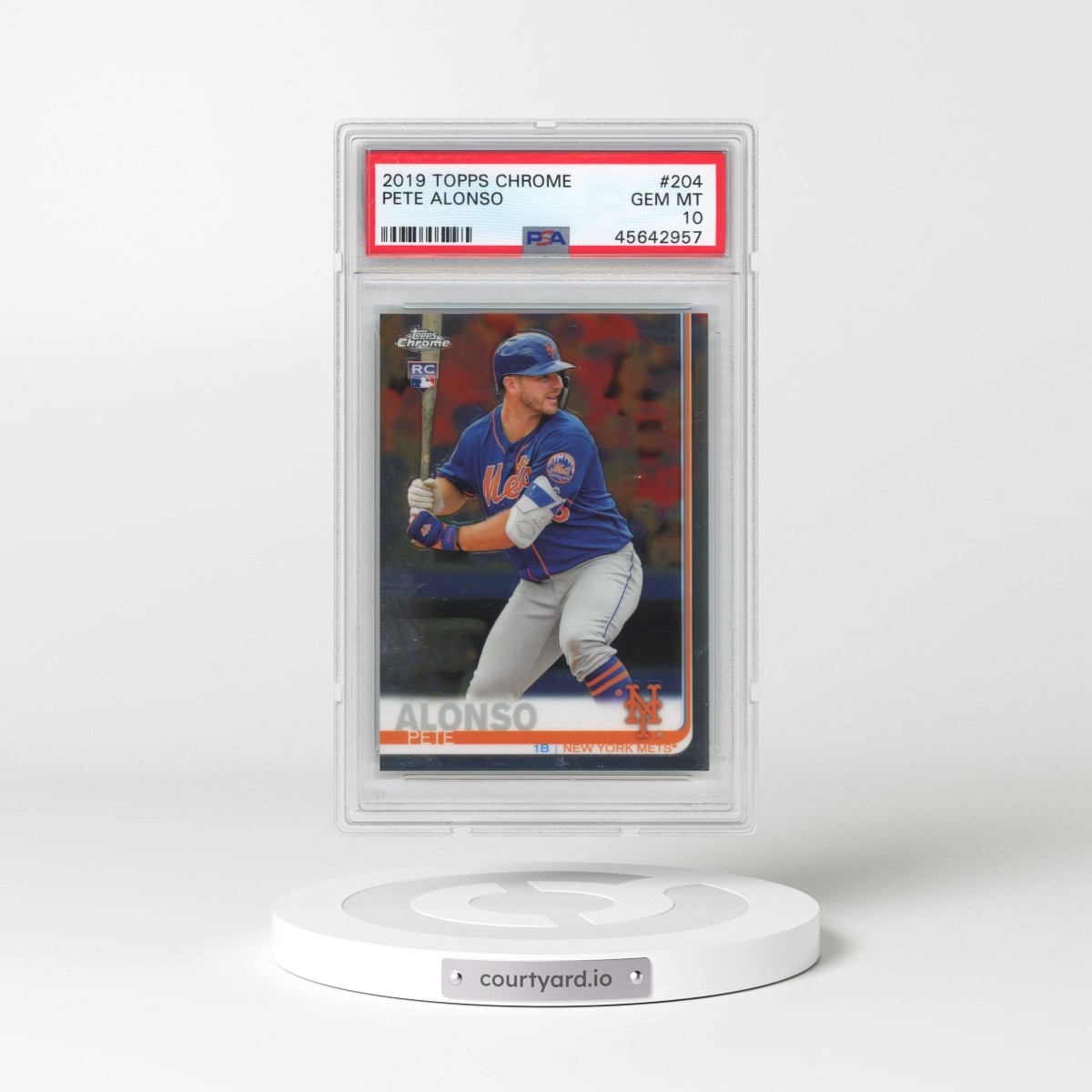 2019 Topps Chrome #204 Pete Alonso (PSA 10 GEM MINT)