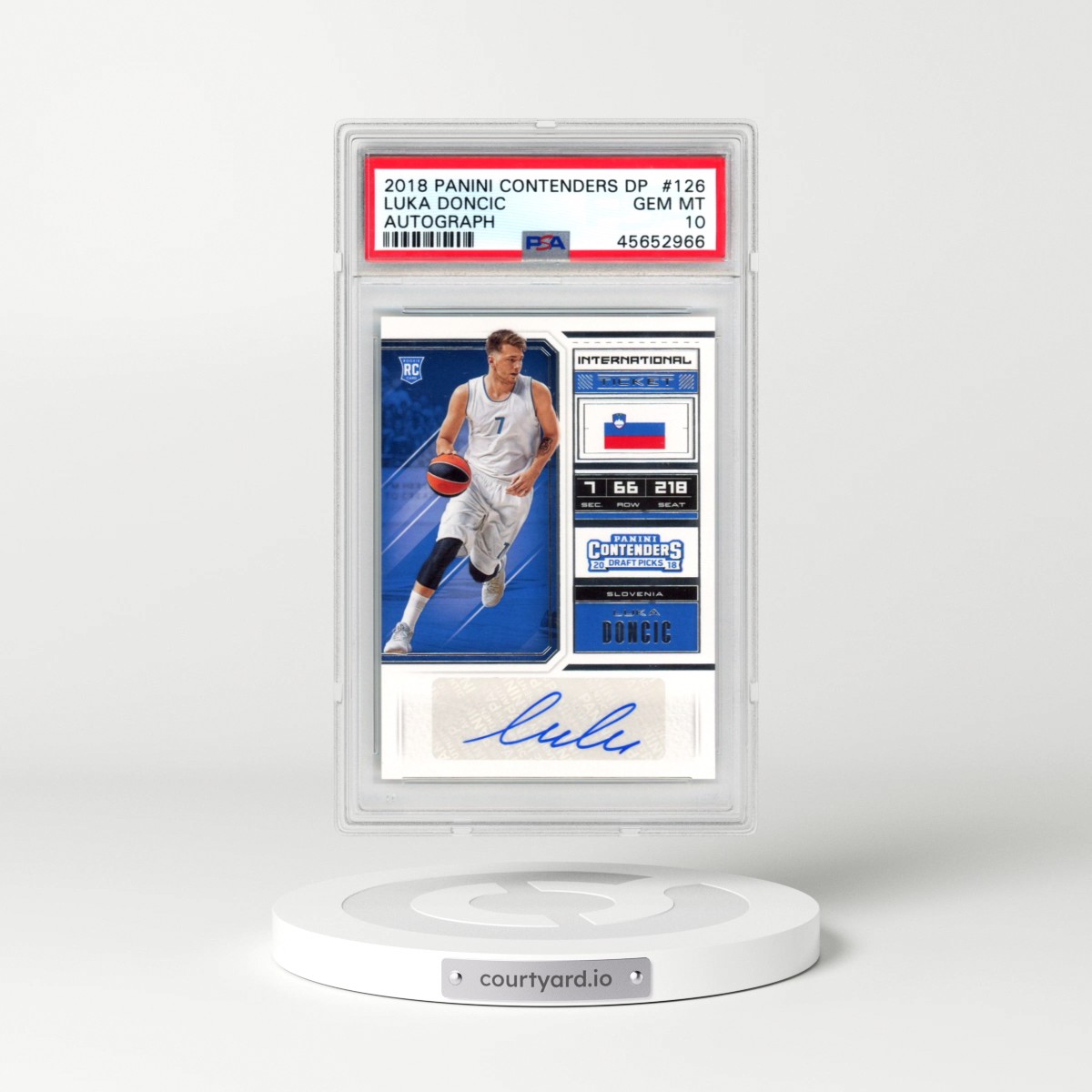 2018 Panini Contenders Draft Picks #126 Luka Doncic - Autograph (PSA 10 GEM MINT)