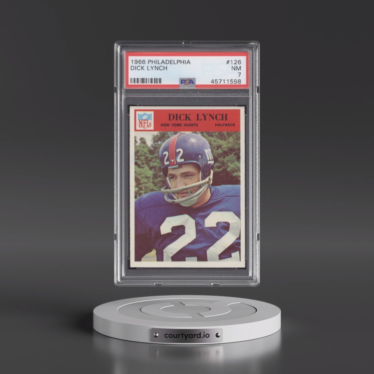 1966 Philadelphia Dick Lynch #126 PSA 7
