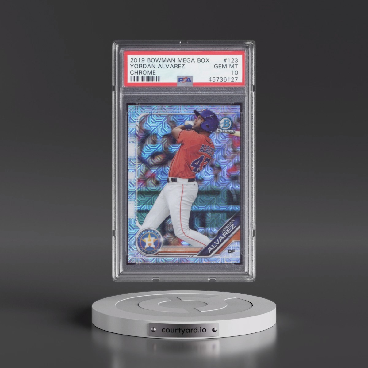 2019 Bowman Mega Box Chrome #123 Yordan Alvarez (PSA 10 GEM MINT)