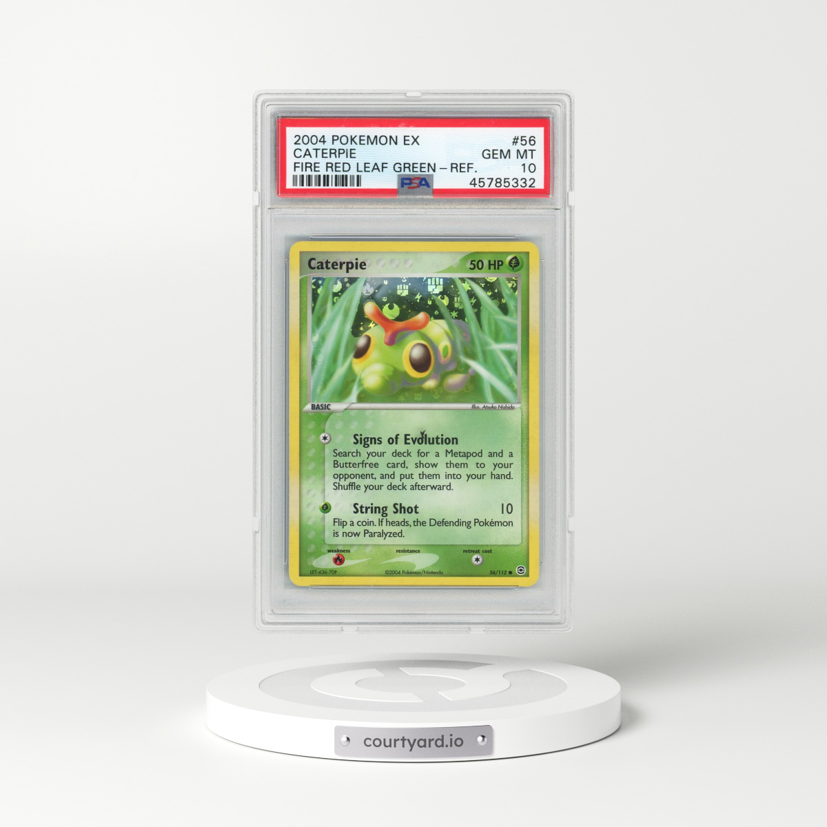 2004 Pokémon EX Fire Red & Leaf Green #56 Caterpie - Reverse Foil (PSA 10 GEM MINT)