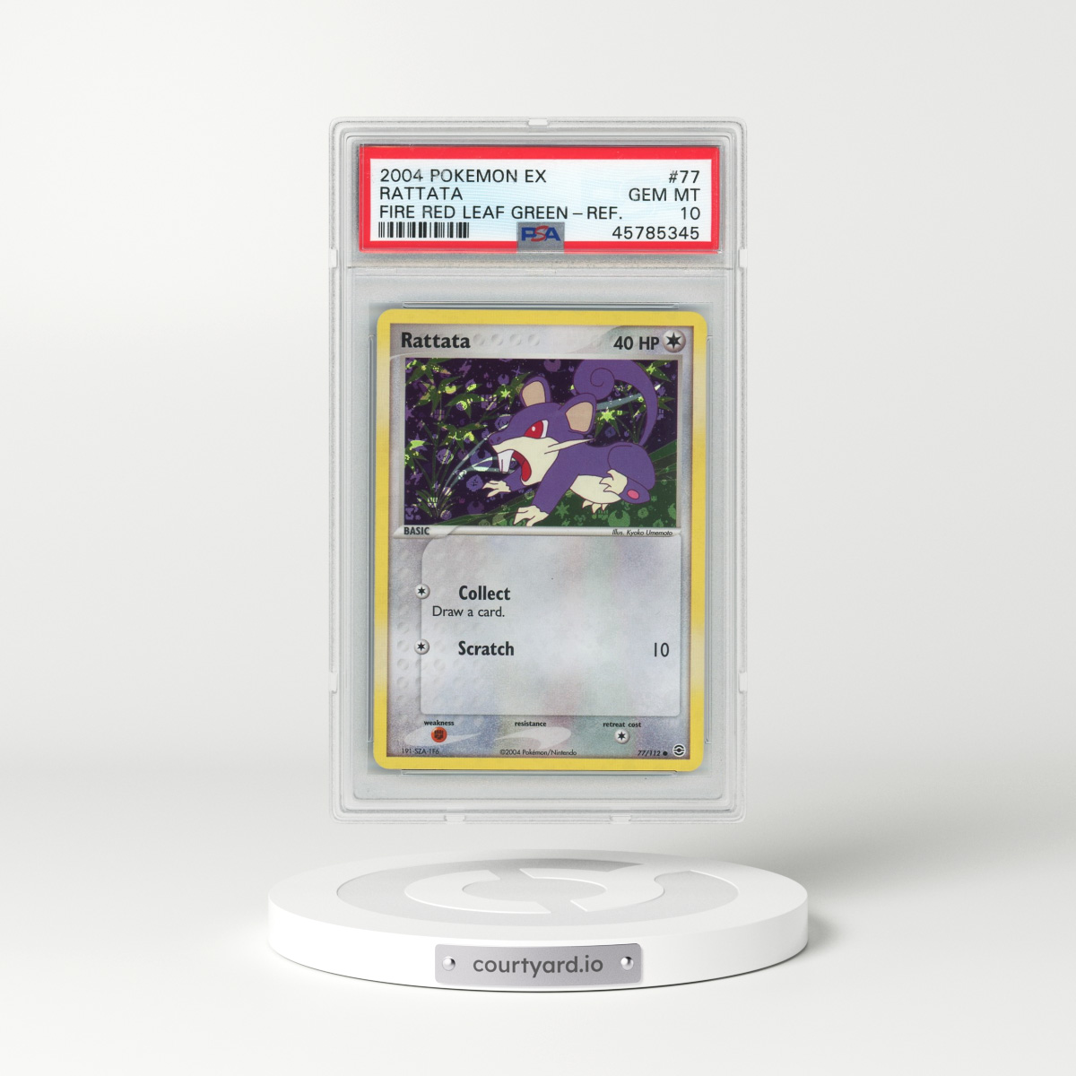 2004 Pokémon EX Fire Red & Leaf Green #77 Rattata - Reverse Foil (PSA 10 GEM MINT)