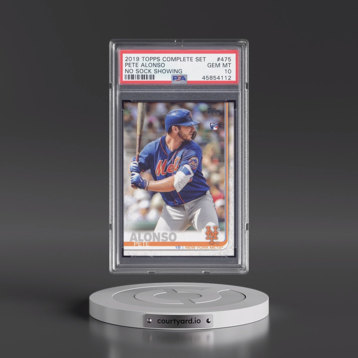 2019 Topps Complete Set Pete Alonso - No Sock Showing #475 PSA 10
