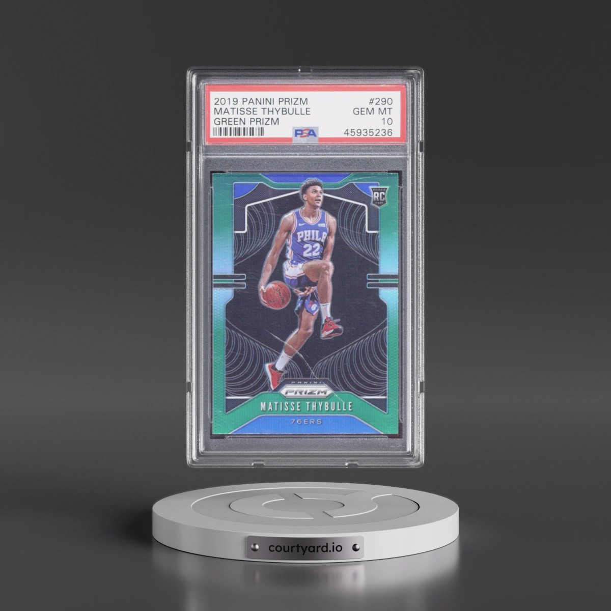 2019 Panini Prizm #290 Matisse Thybulle - Green Prizm (PSA 10 GEM MINT)