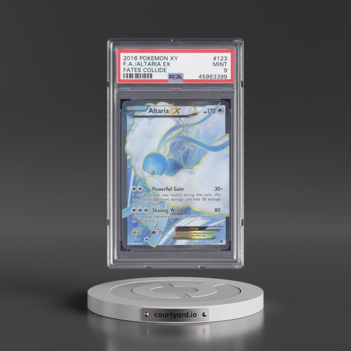 2016 Pokémon XY Fates Collide #123 Altaria EX - Holo Full Art (PSA 9 MINT)