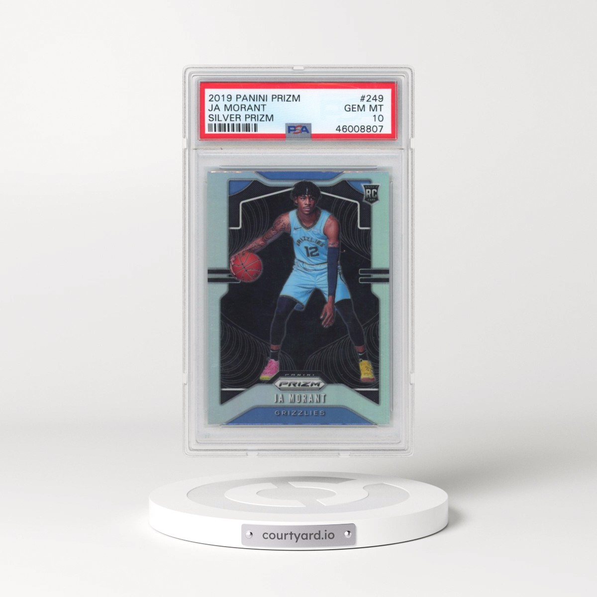 2019 Panini Prizm #249 Ja Morant - Silver Prizm (PSA 10 GEM MINT)