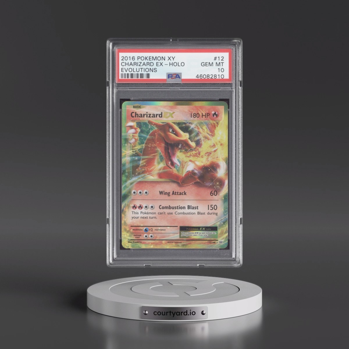 2016 Pokémon XY Evolutions #12 Charizard EX - Holo (PSA 10 GEM MINT)