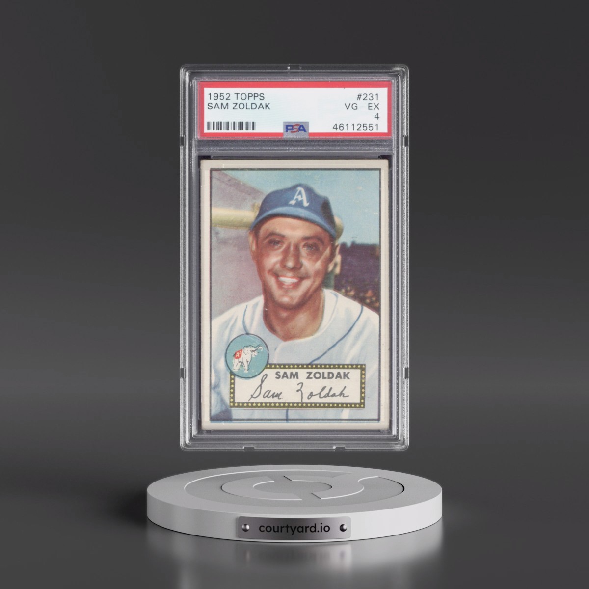 1952 Topps #231 Sam Zoldak (PSA 4 VG-EX)