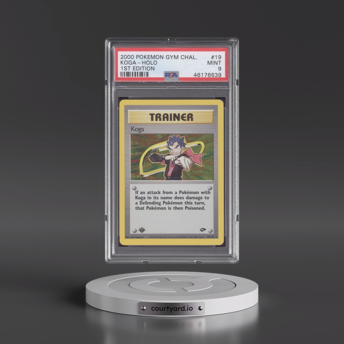 2000 Pokémon Gym Challenge #19 Koga - 1st Edition Holo (PSA 9 MINT)