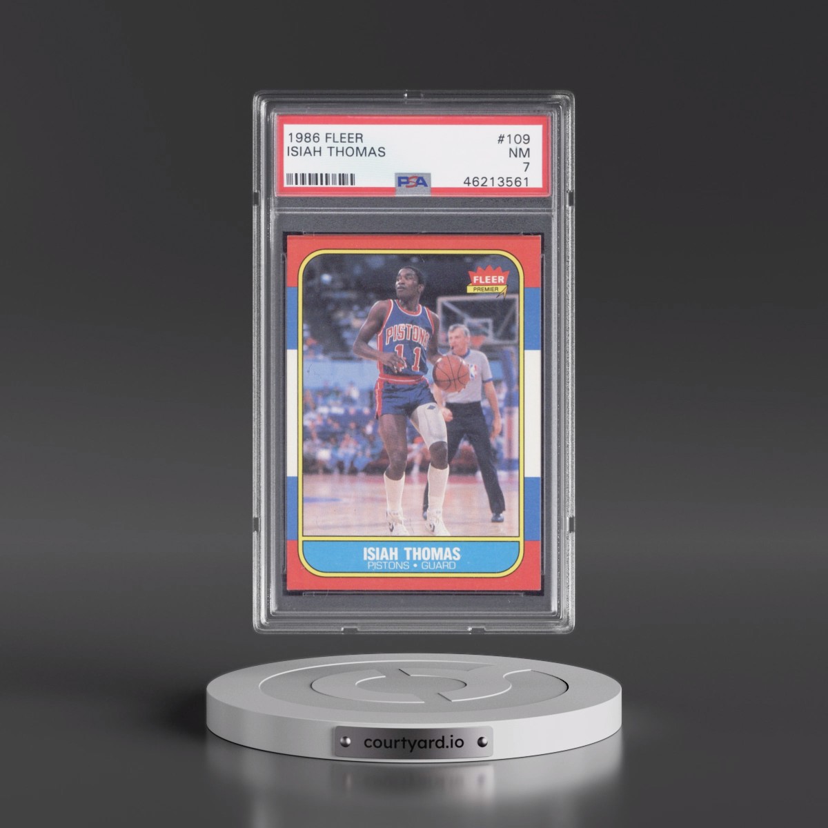 1986 Fleer #109 Isiah Thomas (PSA 7 NM)