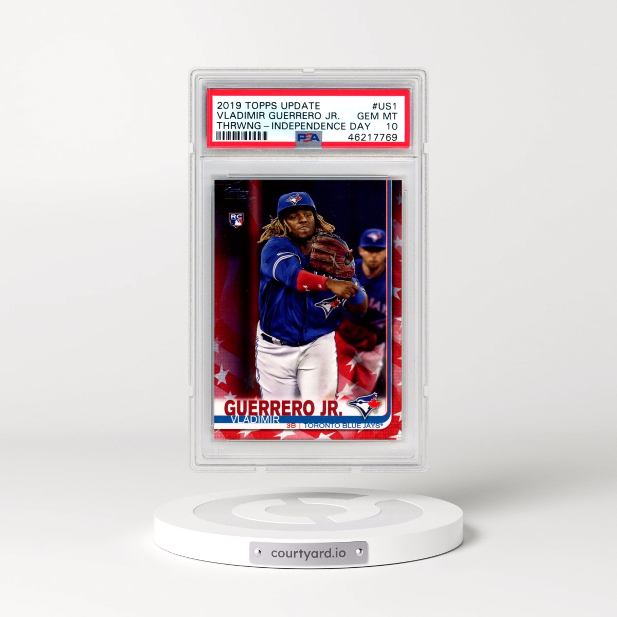 2019 Topps Update #US1 Vladimir Guerrero Jr. - Throwing-Independence Day (PSA 10 GEM MINT)