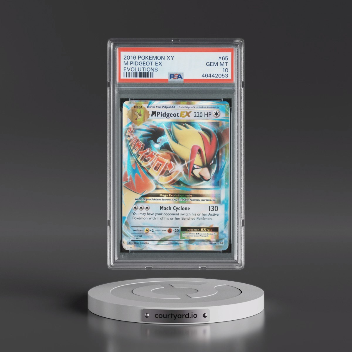 2016 Pokémon XY Evolutions #65 M Pidgeot EX - Holo (PSA 10 GEM MINT)