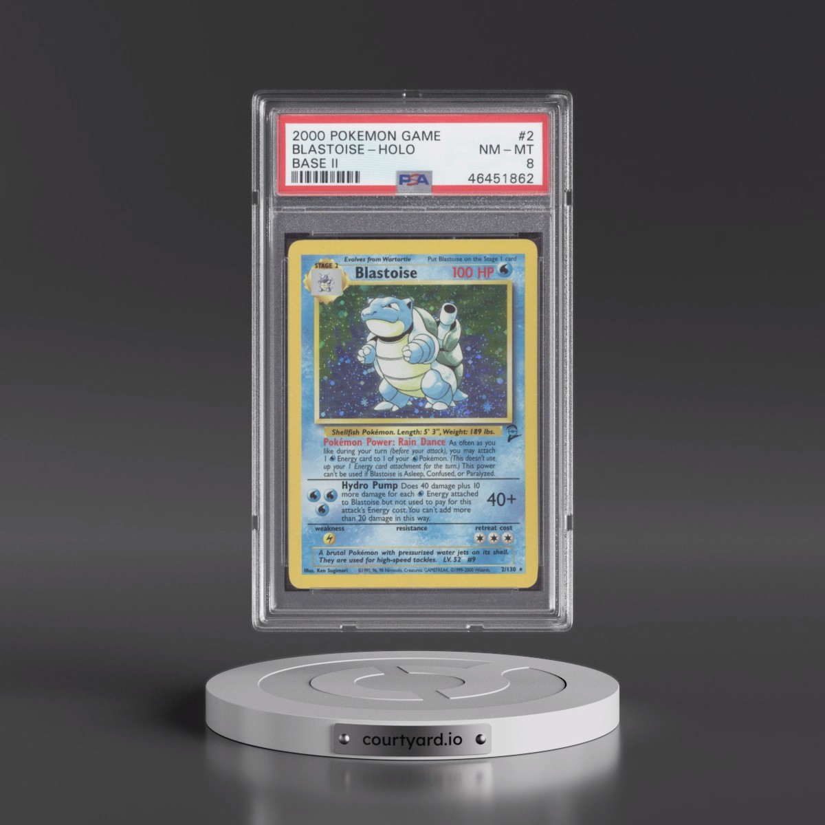 2000 Pokémon Game Base II #2 Blastoise - Holo (PSA 8 NM-MT)