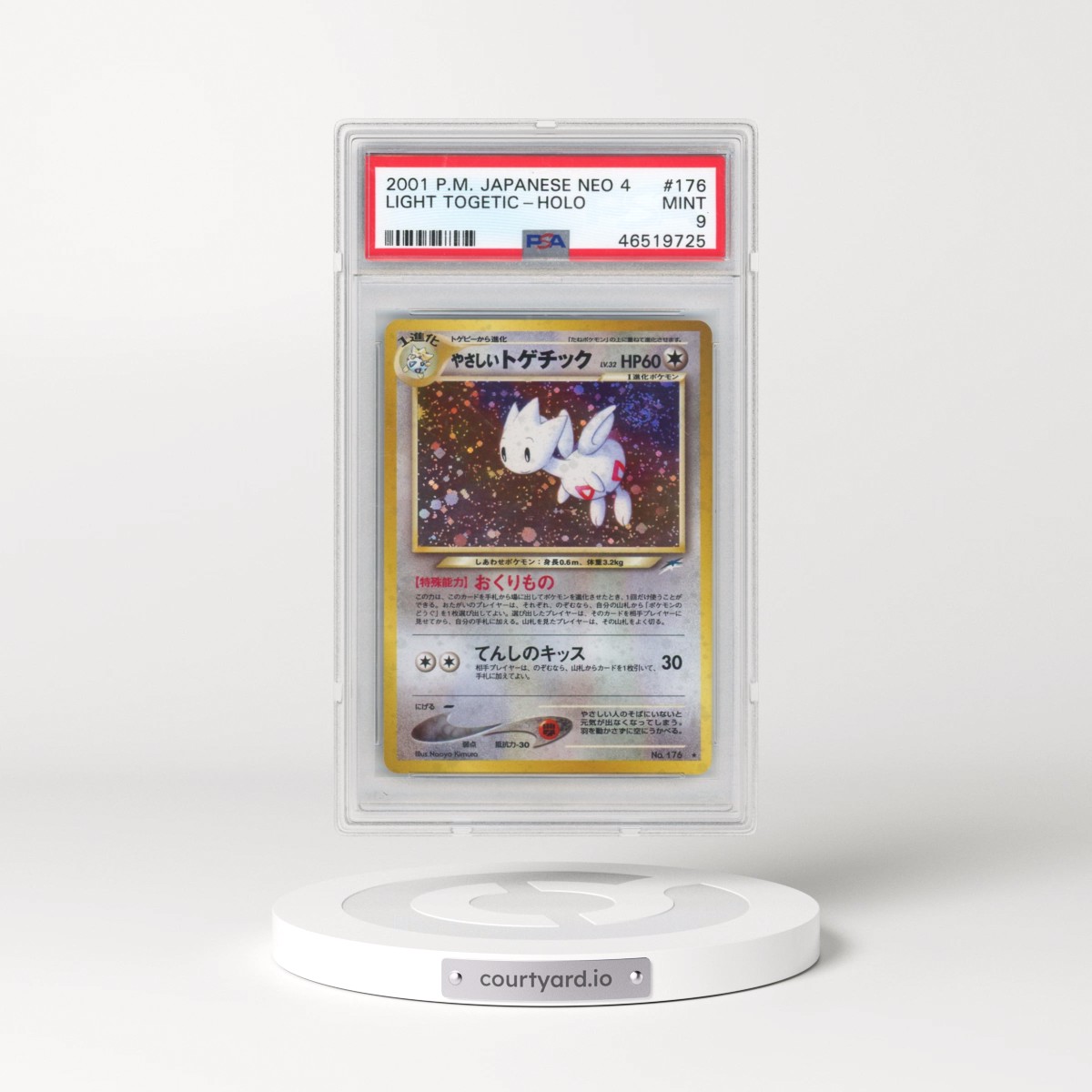 2001 Pokémon Neo 4 #176 Light Togetic - Holo (PSA 9 MINT)