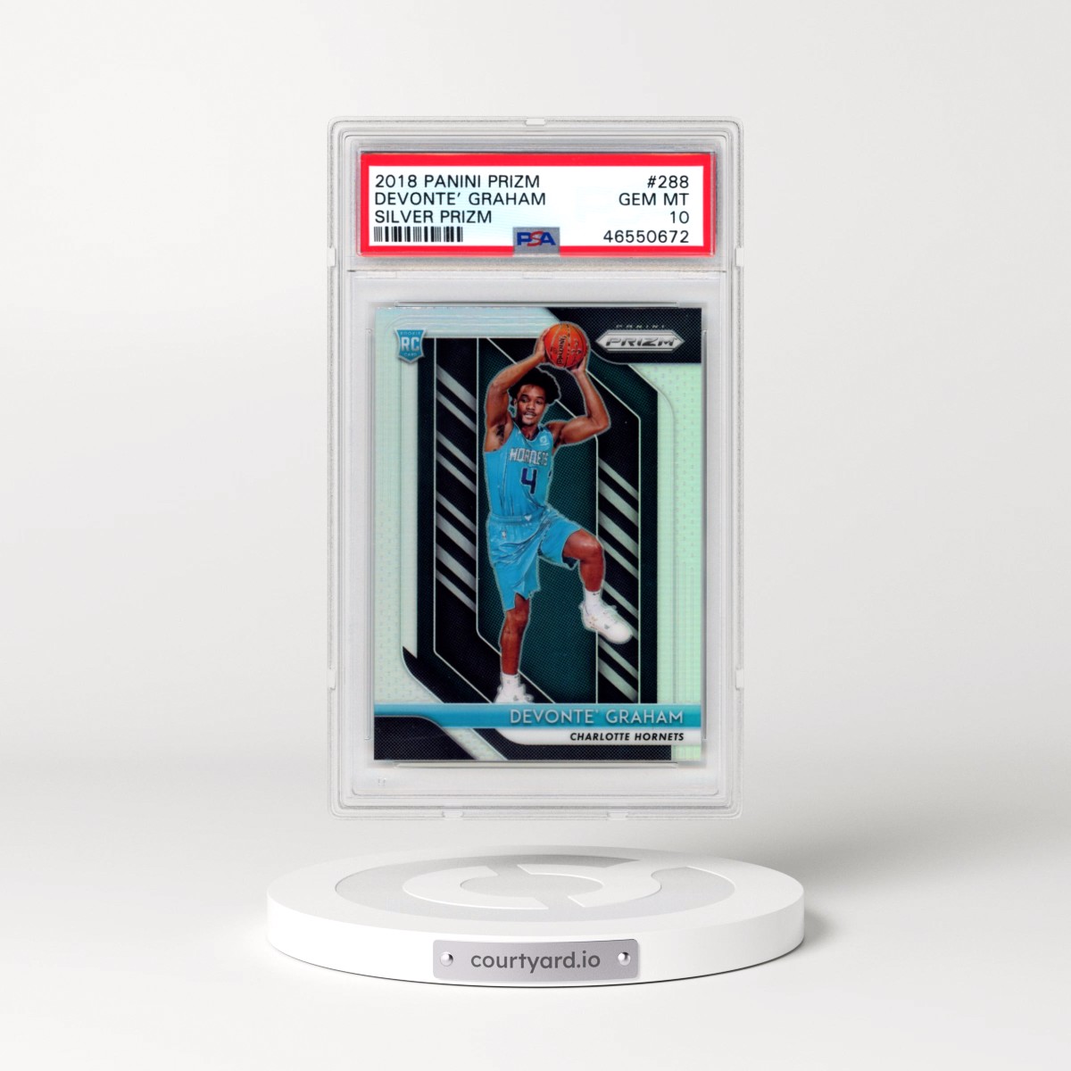 2018 Panini Prizm #288 Devonte' Graham - Silver Prizm (PSA 10 GEM MINT)