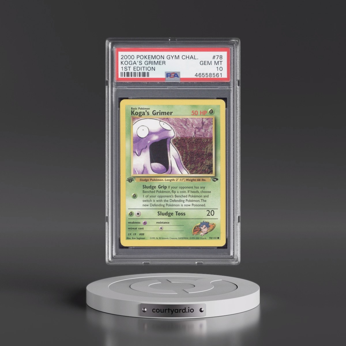 2000 Pokémon Gym Challenge #78 Koga's Grimer - 1st Edition (PSA 10 GEM MINT)