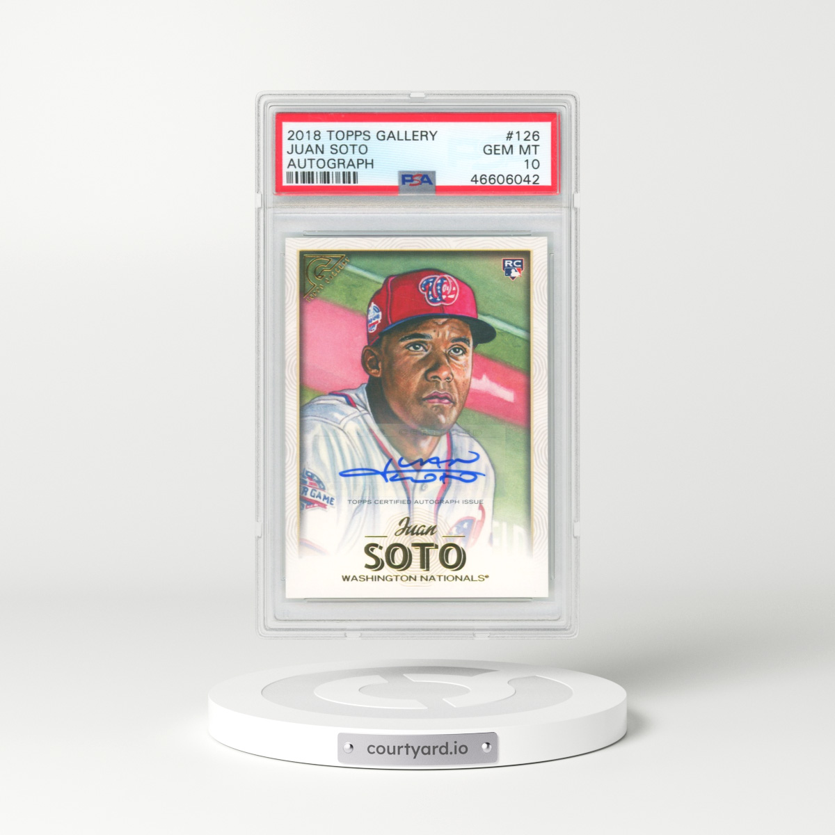 2018 Topps Gallery #126 Juan Soto - Autograph (PSA 10 GEM MINT)