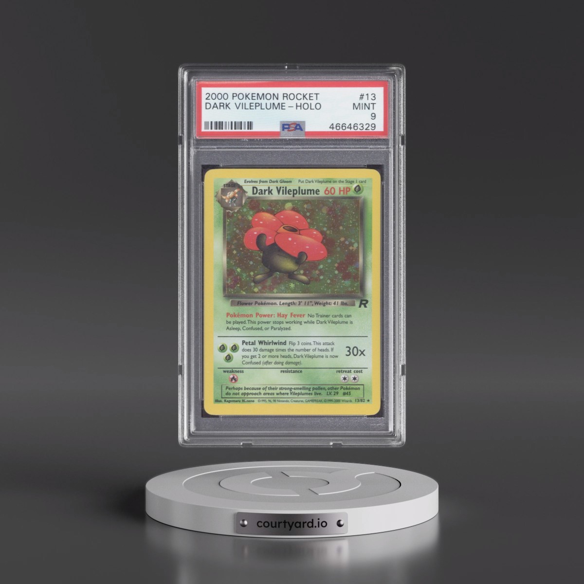 2000 Pokémon Rocket #13 Dark Vileplume - Holo (PSA 9 MINT)