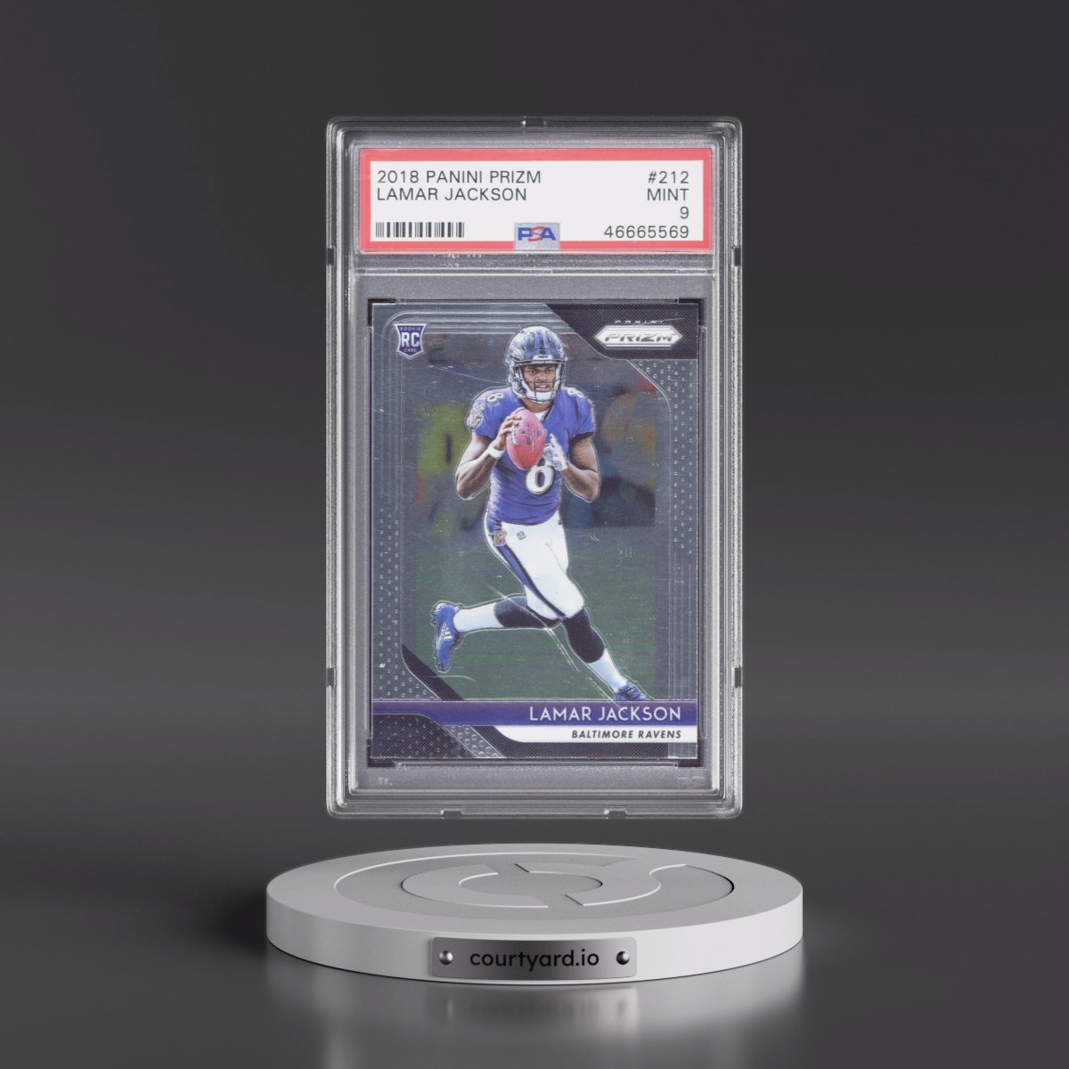 2018 Panini Prizm #212 Lamar Jackson (PSA 9 MINT)