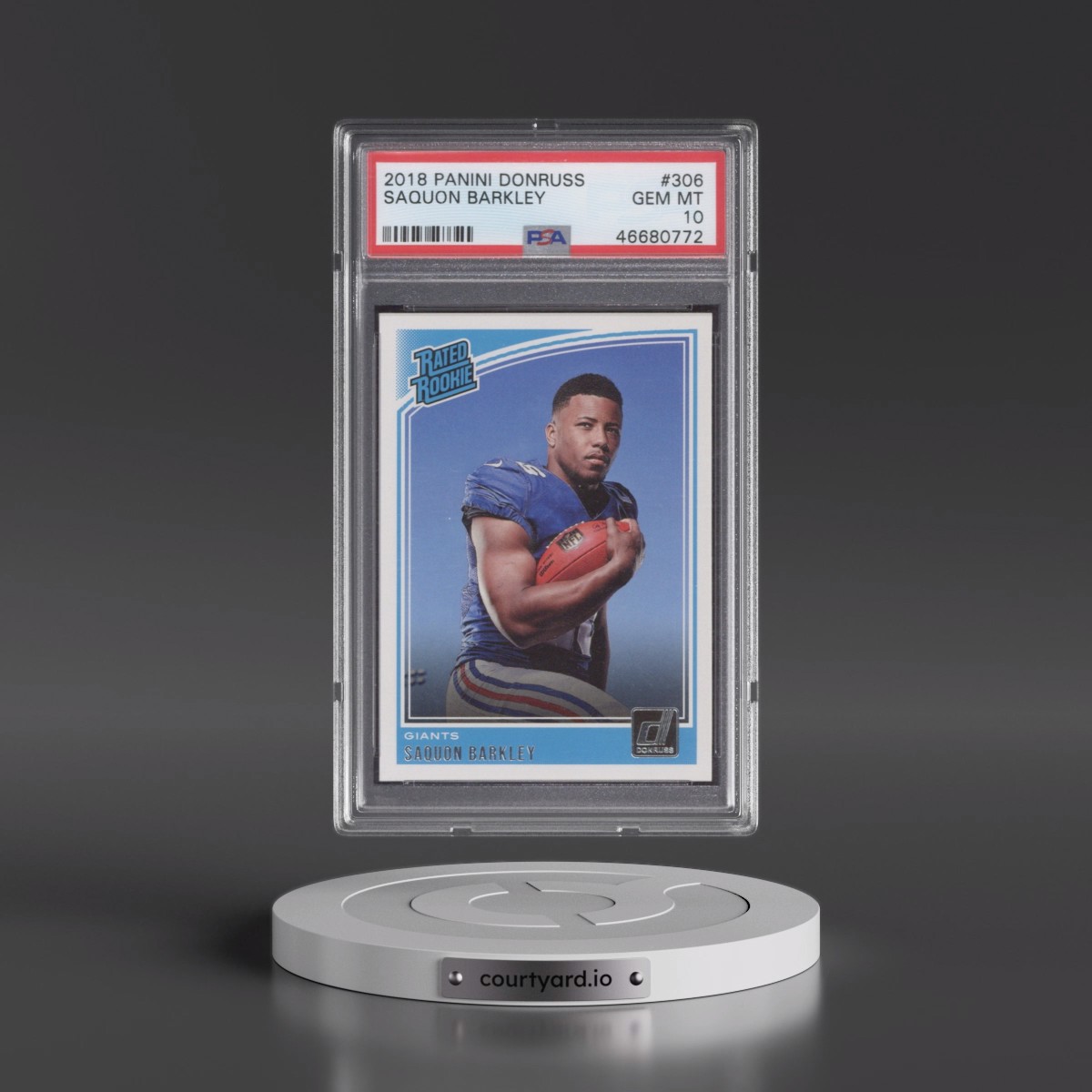 2018 Panini Donruss #306 Saquon Barkley (PSA 10 GEM MINT)