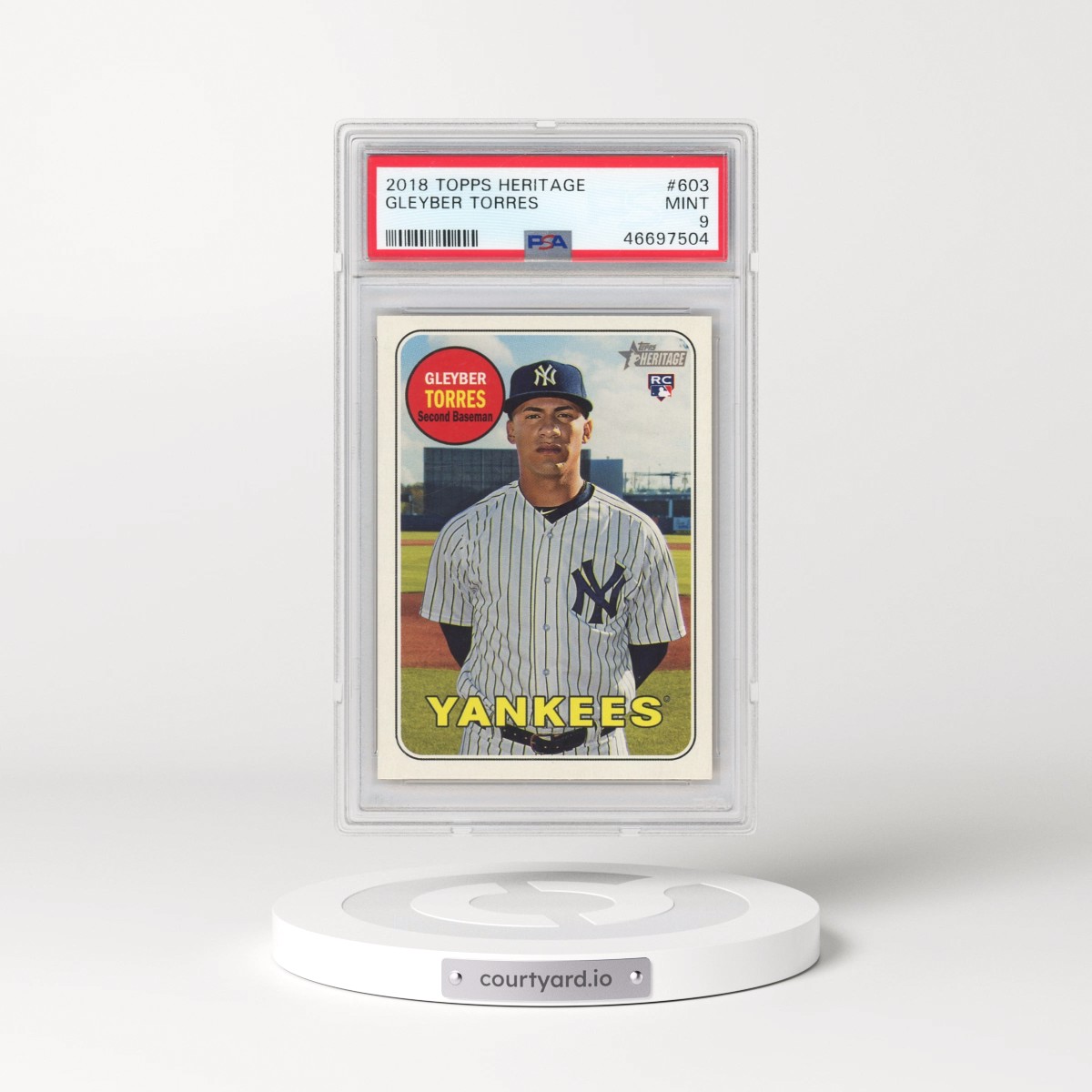 2018 Topps Heritage #603 Gleyber Torres (PSA 9 MINT)