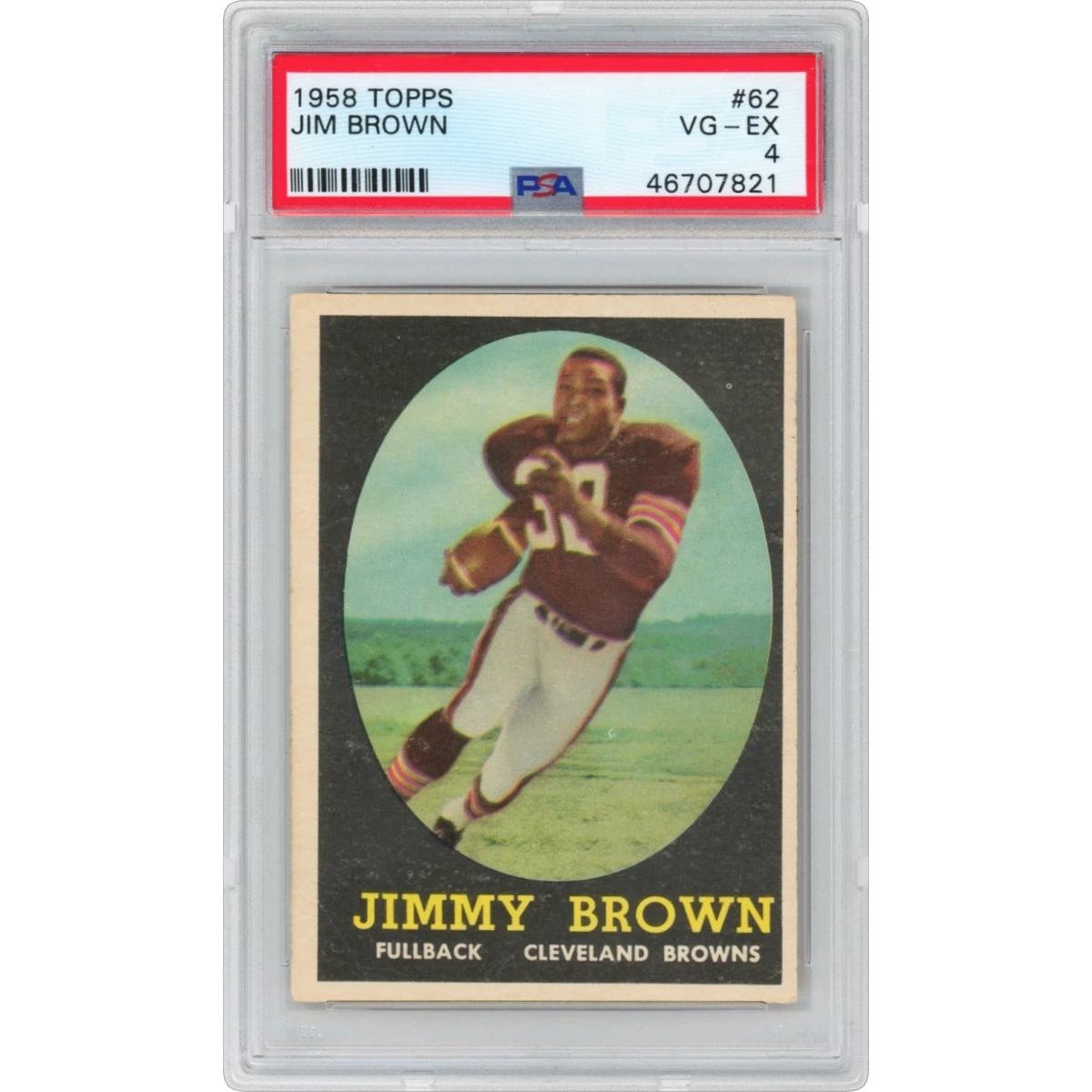 1958 Topps #62 Jim Brown, PSA 4