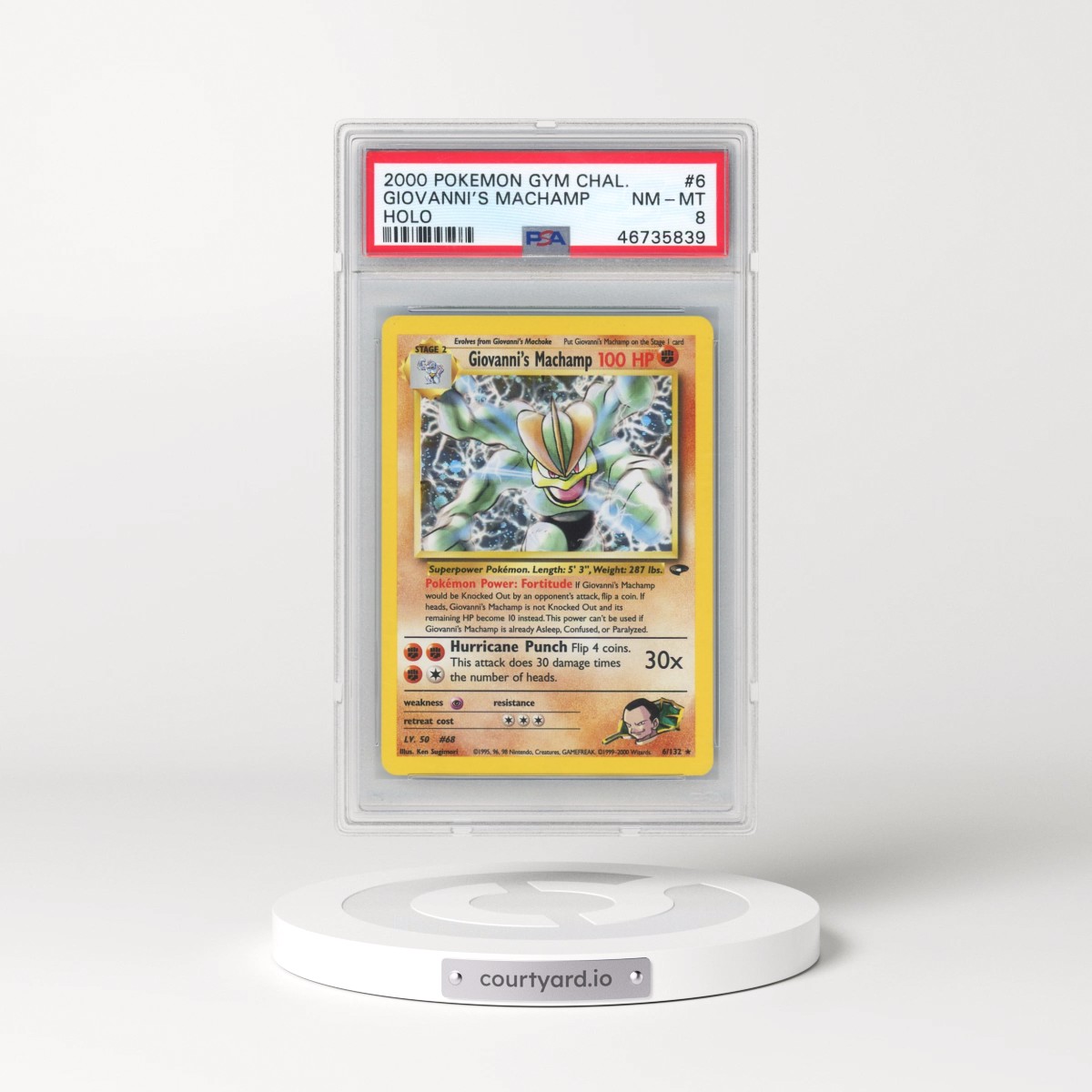 2000 Pokémon Gym Challenge #6 Giovanni's Machamp - Holo (PSA 8 NM-MT)