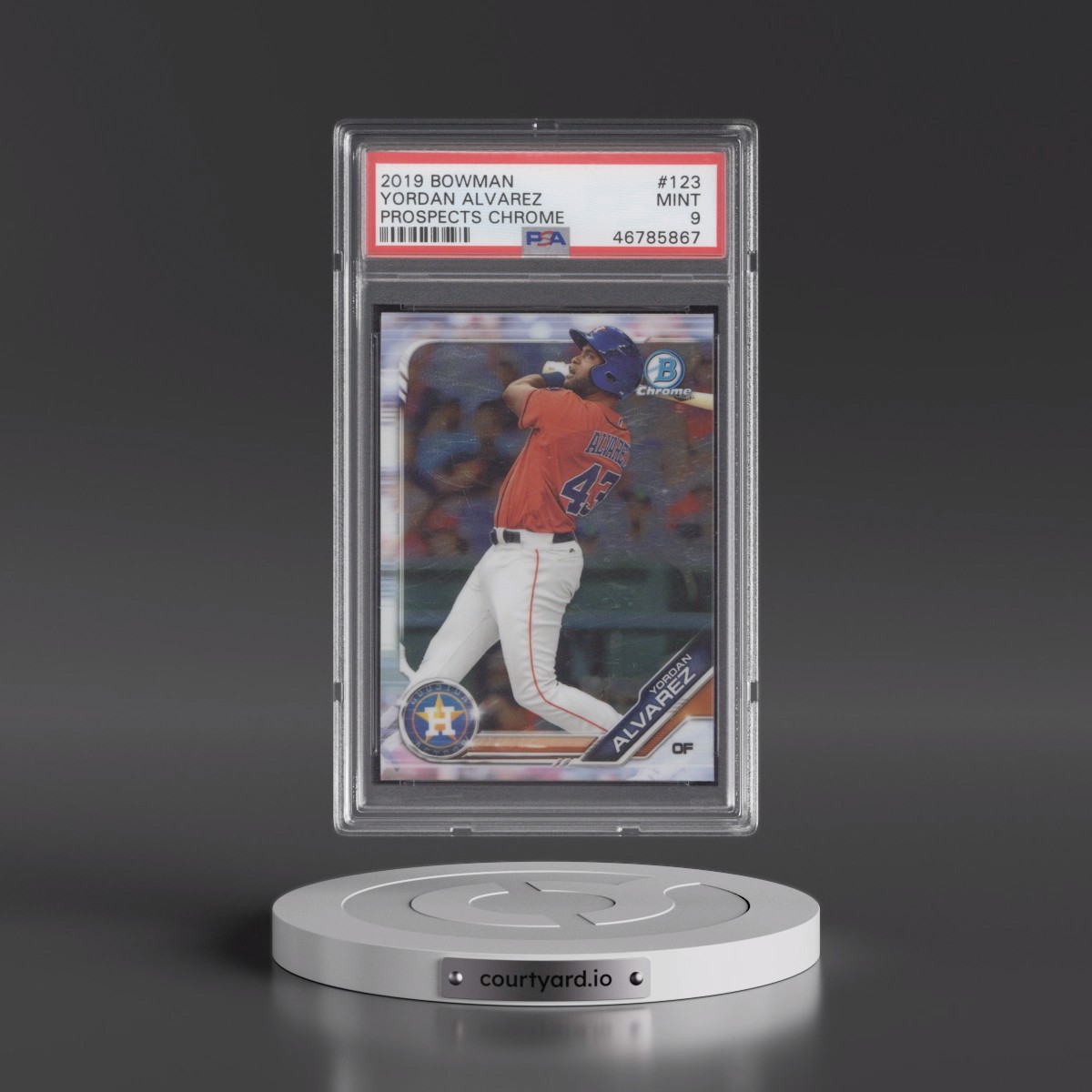2019 Bowman Prospects Chrome #123 Yordan Alvarez (PSA 9 MINT)