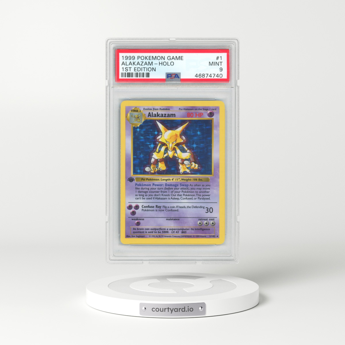 1999 Pokémon Game #1 Alakazam - 1st Edition Holo (PSA 9 MINT)