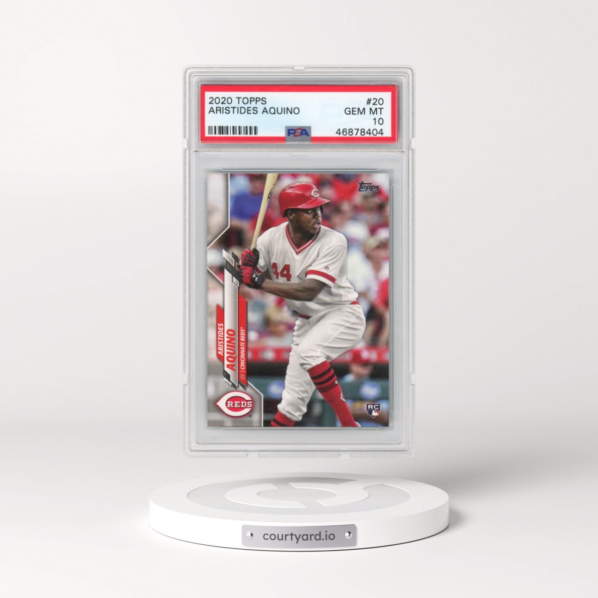 2020 Topps #20 Aristides Aquino (PSA 10 GEM MINT)