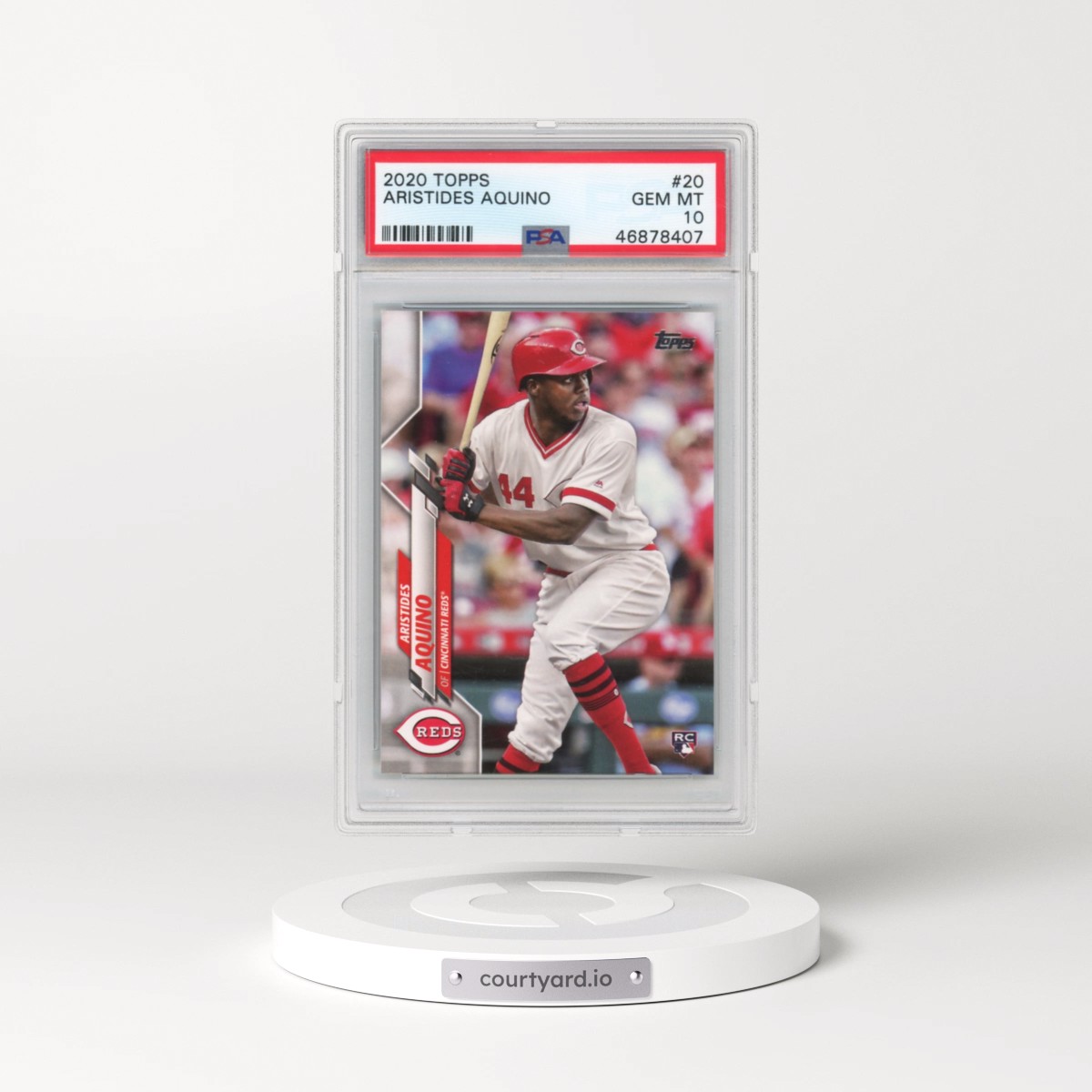 2020 Topps #20 Aristides Aquino (PSA 10 GEM MINT)