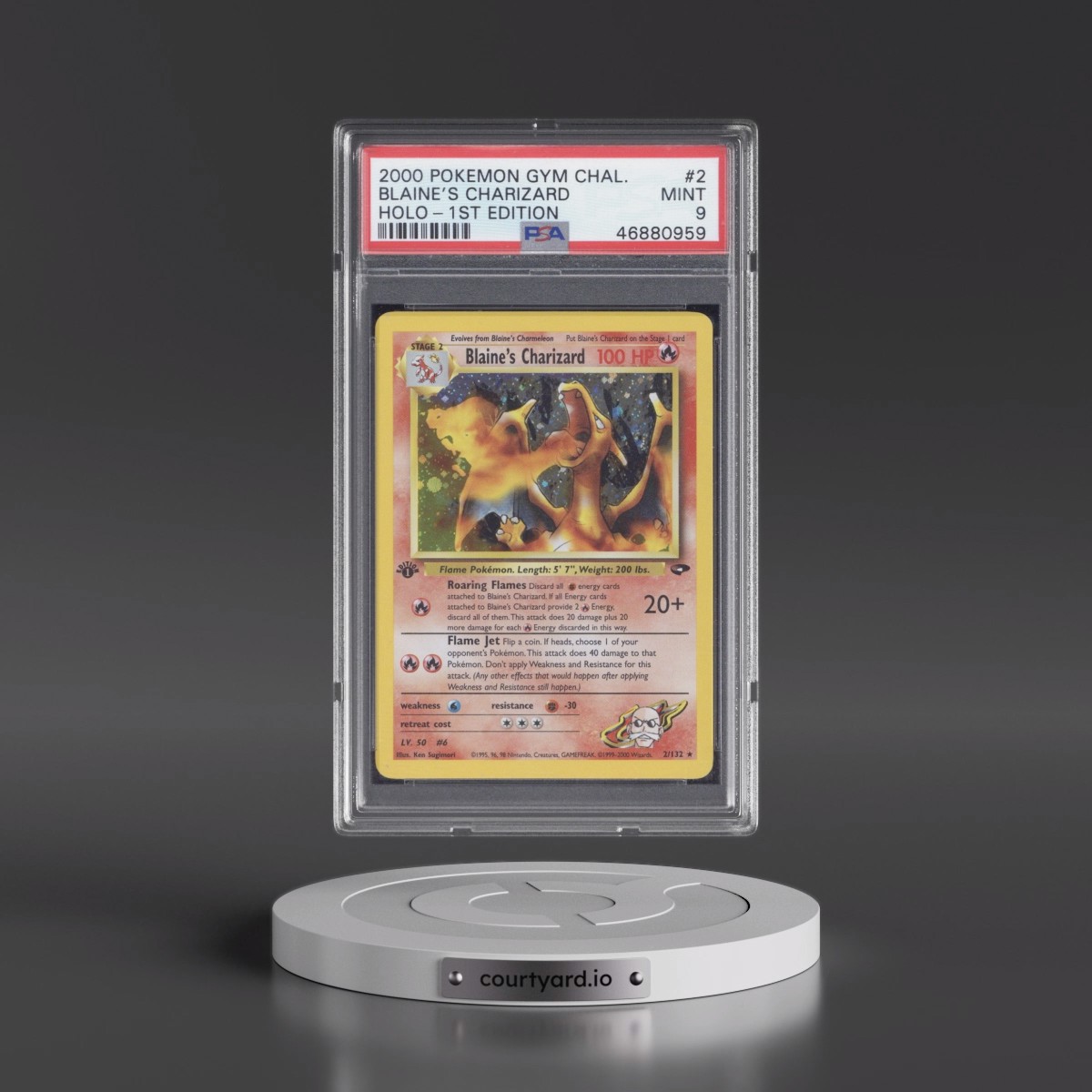 2000 Pokémon Gym Challenge Blaine's Charizard - 1st Edition Holo #2 PSA 9