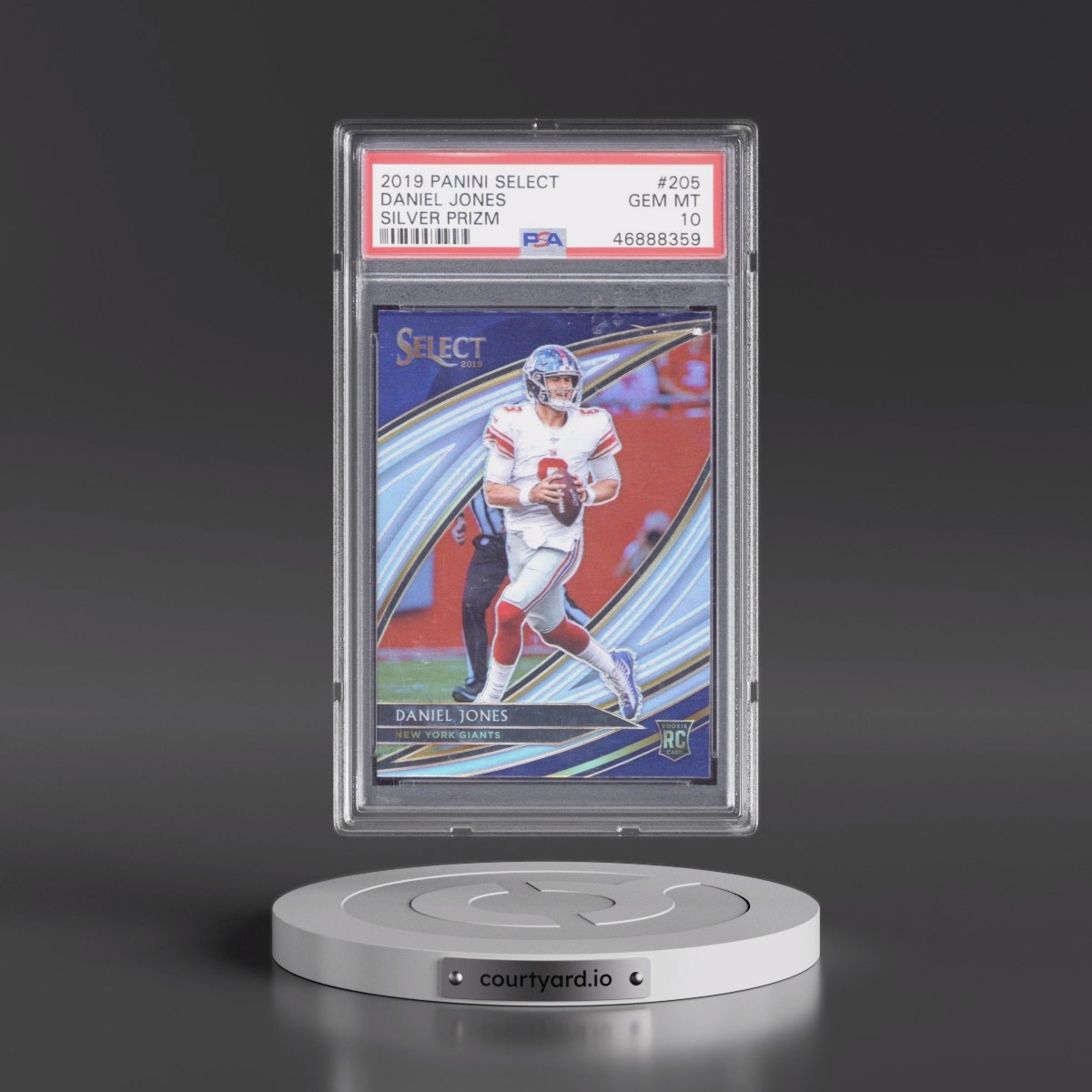 2019 Panini Select #205 Daniel Jones - Silver Prizm (PSA 10 GEM MINT)
