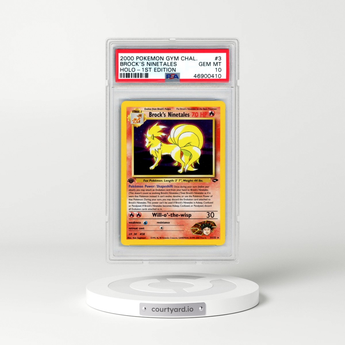 2000 Pokémon Gym Challenge #3 Brock's Ninetales - 1st Edition Holo (PSA 10 GEM MINT)