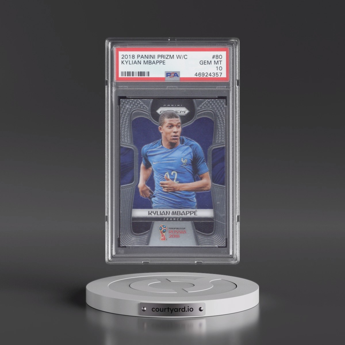 2018 Panini Prizm World Cup #80 Kylian Mbappe (PSA 10 GEM MINT)